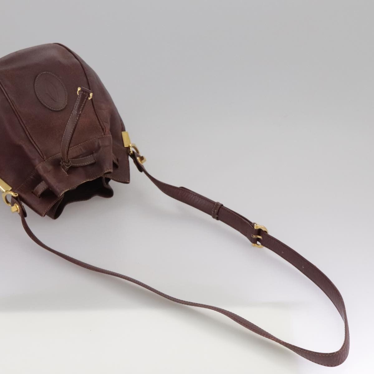 Cartier Cartier Shoulder Bag Leather Bordeaux Gold Size ONE SIZE - 7 Thumbnail