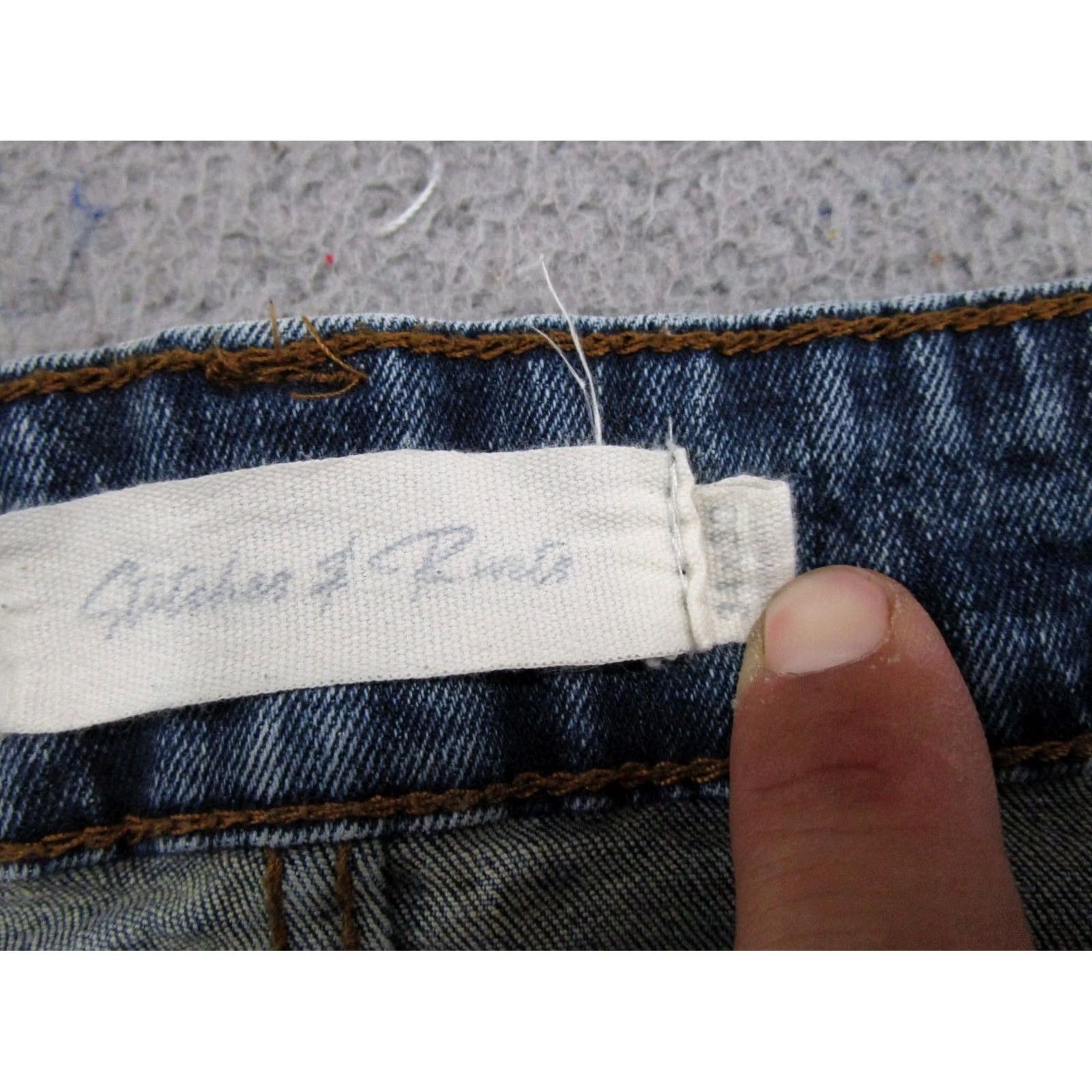 Vintage Stitches Jeans Blue Stretch Denim Straight Leg Mens Size 34x30 Size US 34 / EU 50 - 4 Thumbnail