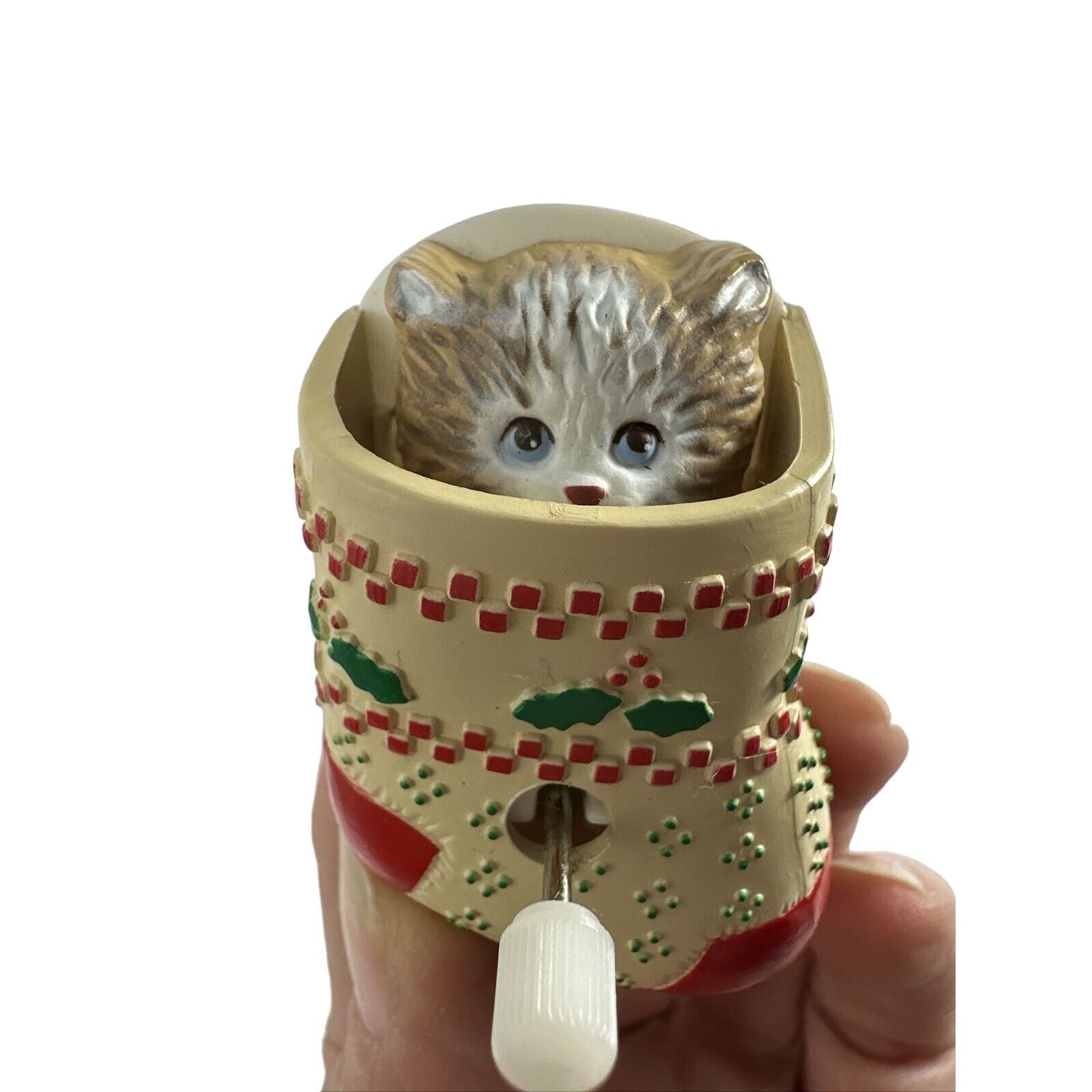 & Other Stories VTG Hallmark WindUp Kitten Christmas Stocking 1990 Brooch Size ONE SIZE - 1 Thumbnail