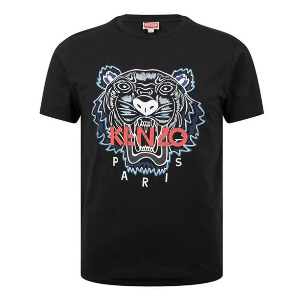 o1g2r1mq0424 Tiger Head T-Shirts in Black