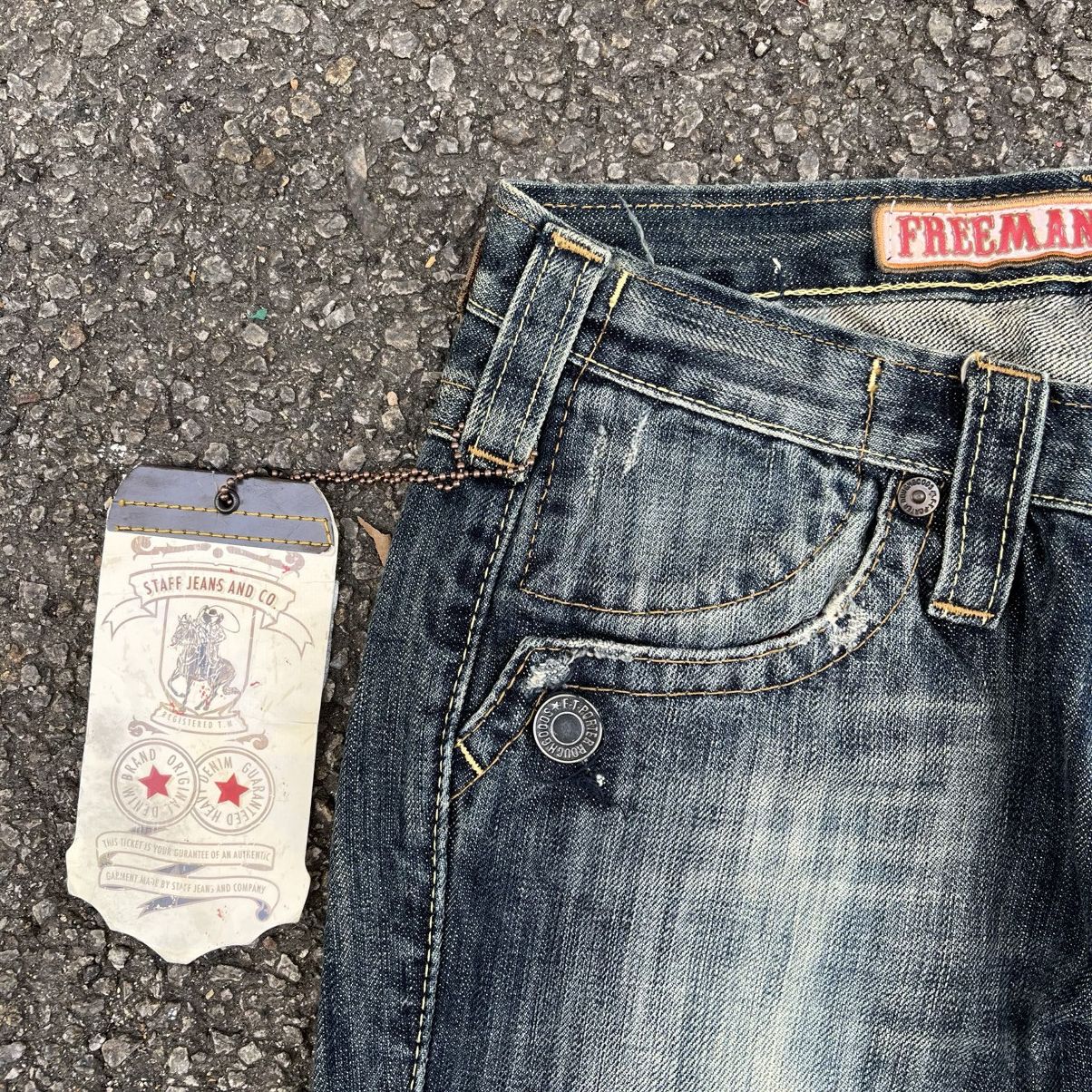 Freeman T. Porter NWT FREEMAN T PORTER FLARED JEANS Y2K BOOTCUT LOW RISE DENIM Size US 30 / EU 46 - 4 Thumbnail