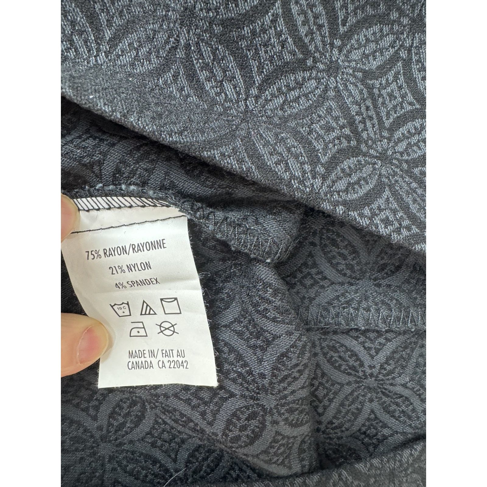 Other Basic Margaret M Pencil Skirt Stretch Black Cottage Large Size 29" - 6 Thumbnail
