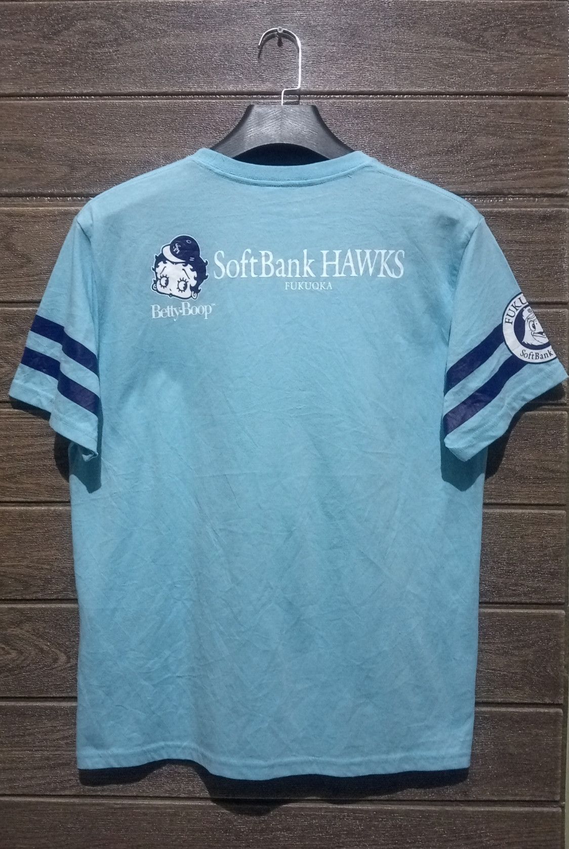 Anime × Japanese Brand Vintage SoftBank Hawks Fukuoka X Betty Boop Softball Tee Size US L / EU 52-54 / 3 - 7 Thumbnail