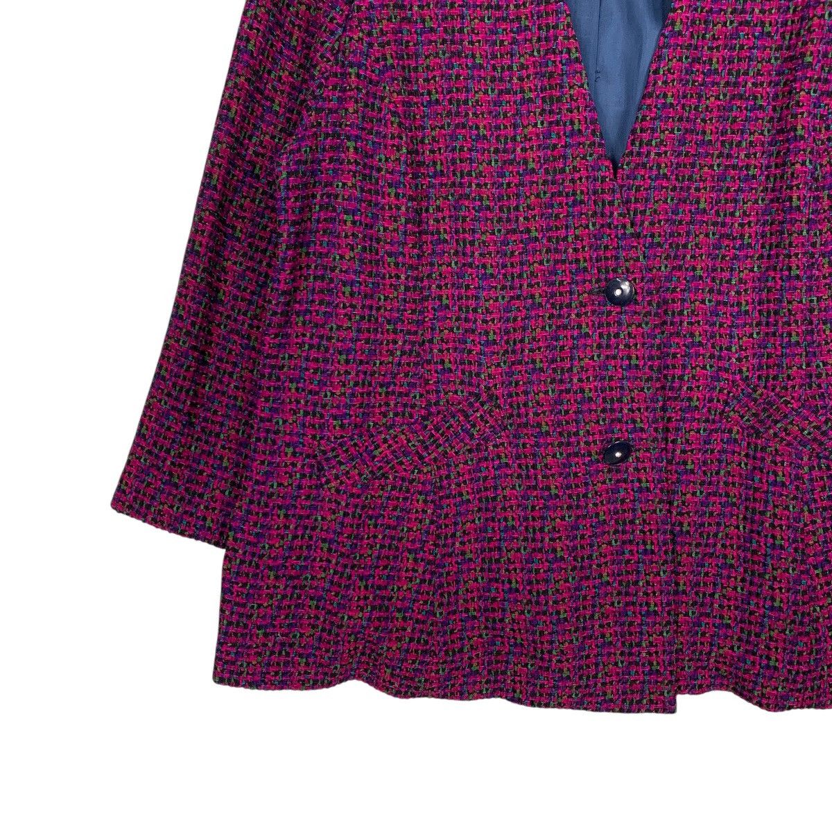 Japanese Brand Japanese Designer Masuko Iwai Women Tweed Jacket Size M / US 6-8 / IT 42-44 - 3 Thumbnail