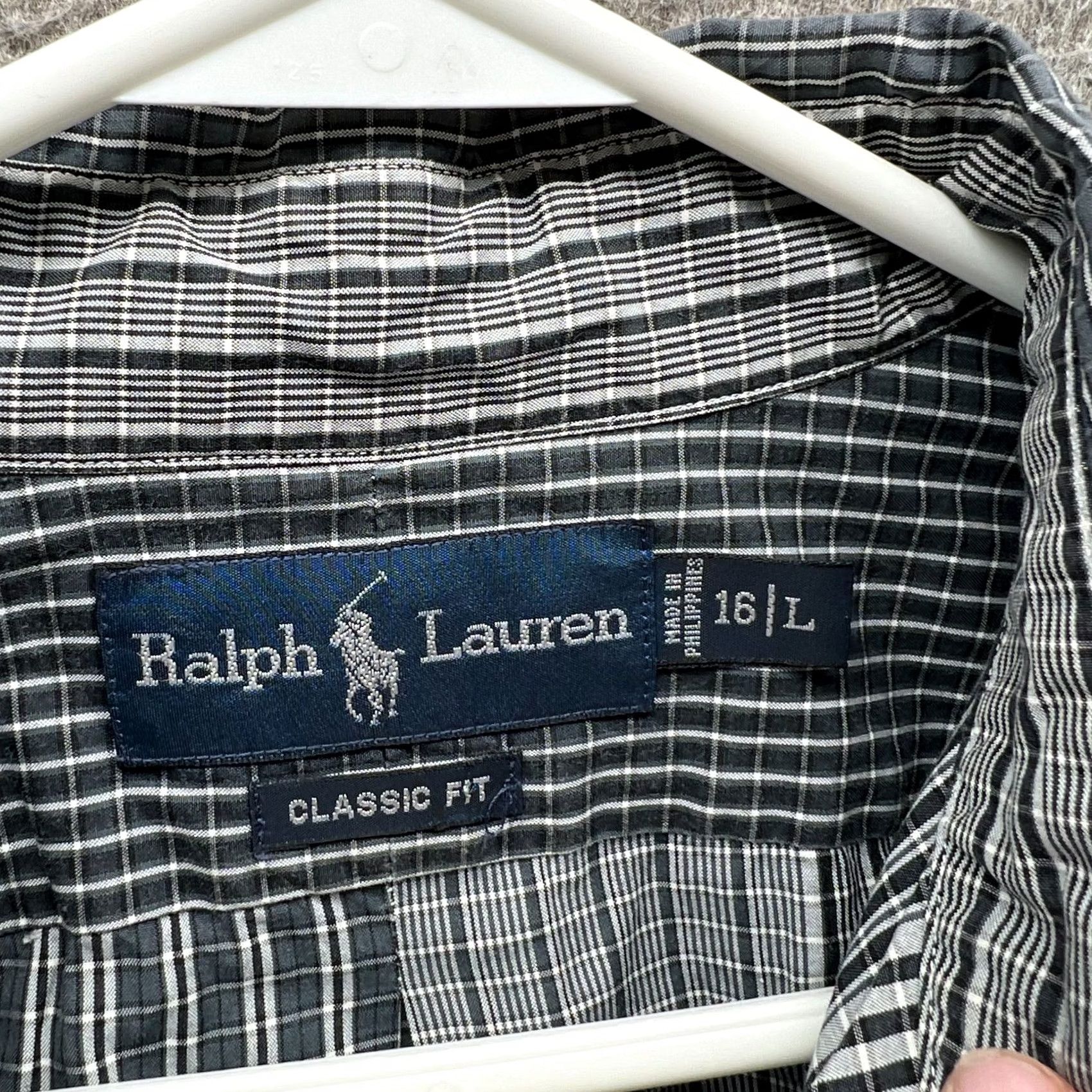 Polo Ralph Lauren VINTAGE Polo Ralph Lauren Shirt Mens 16 Gray Button-Down Striped 90s Classic Button-Up Size US L / EU 52-54 / 3 - 7 Thumbnail