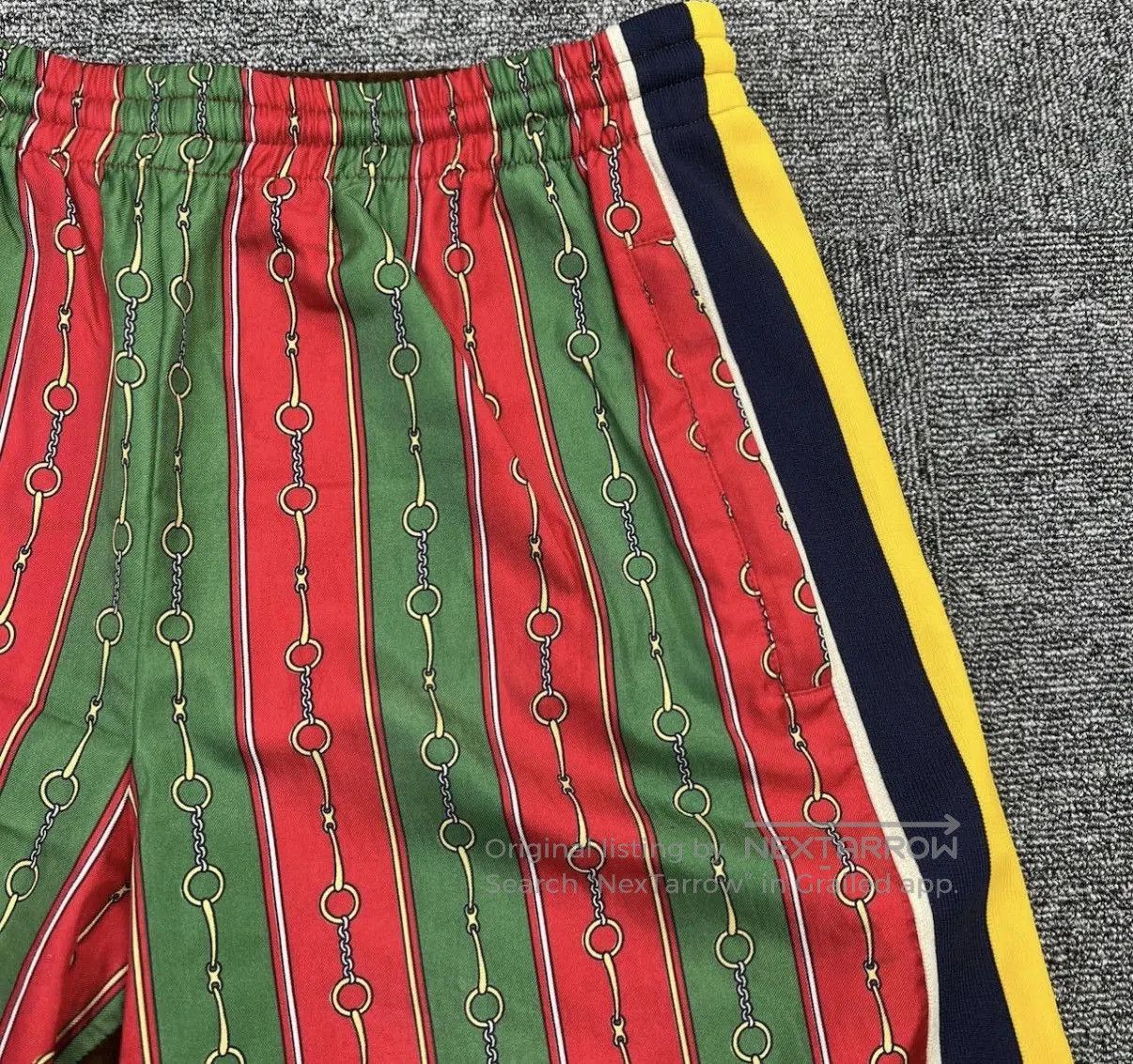 Gucci Red Striped Chain Pattern Shorts Size 32. Size US 32 / EU 48 - 3 Thumbnail