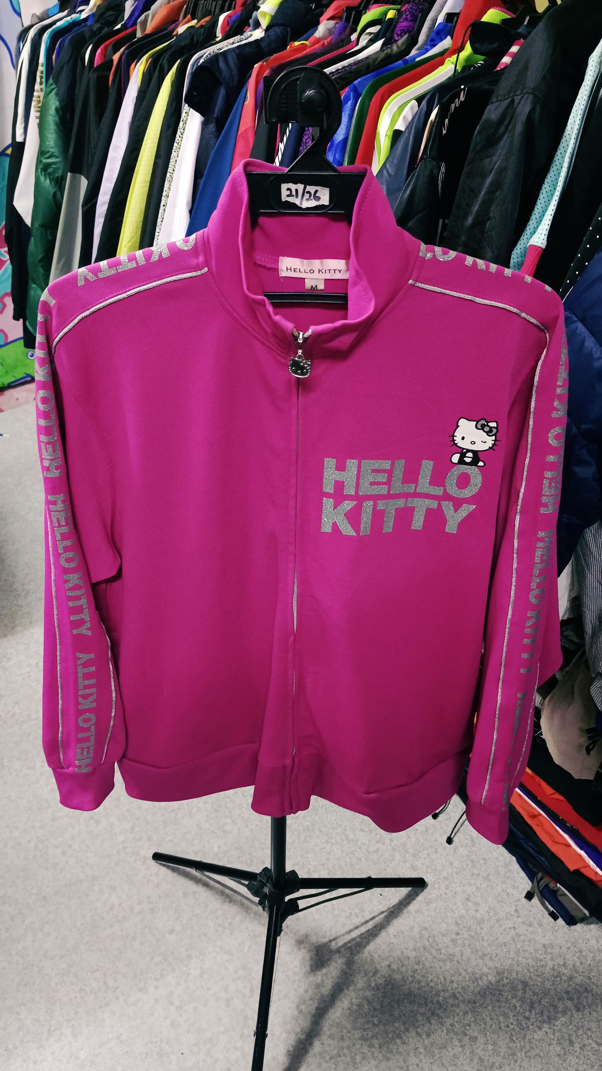 Anime × Japanese Brand Vintage Hello Kitty Pink Track Top Sweater Size M / US 6-8 / IT 42-44 - 1 Thumbnail