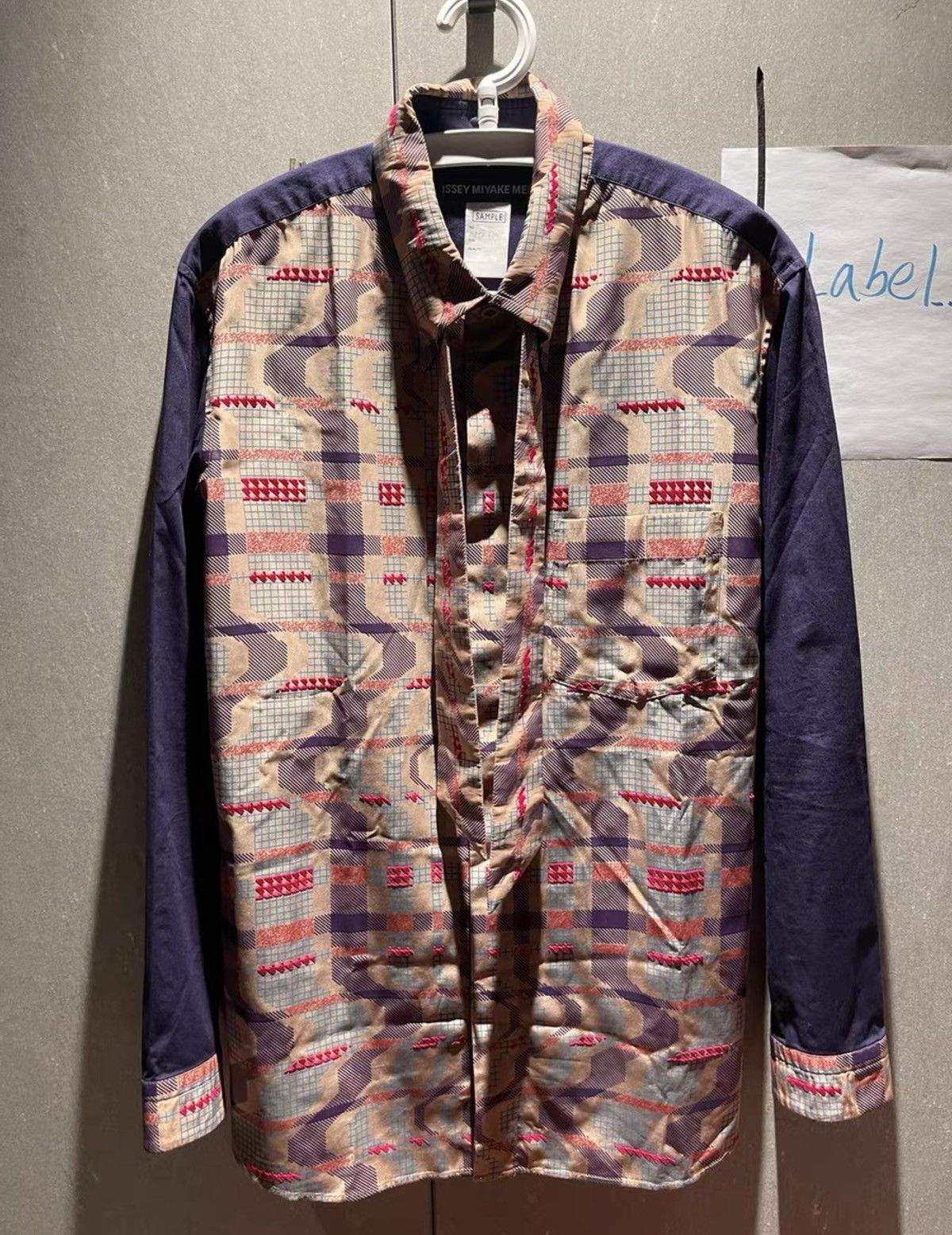 Issey Miyake ISSEY MIYAKE Embroidered Flocked Shirt (Sample Piece) Size US L / EU 52-54 / 3 - 1 Thumbnail