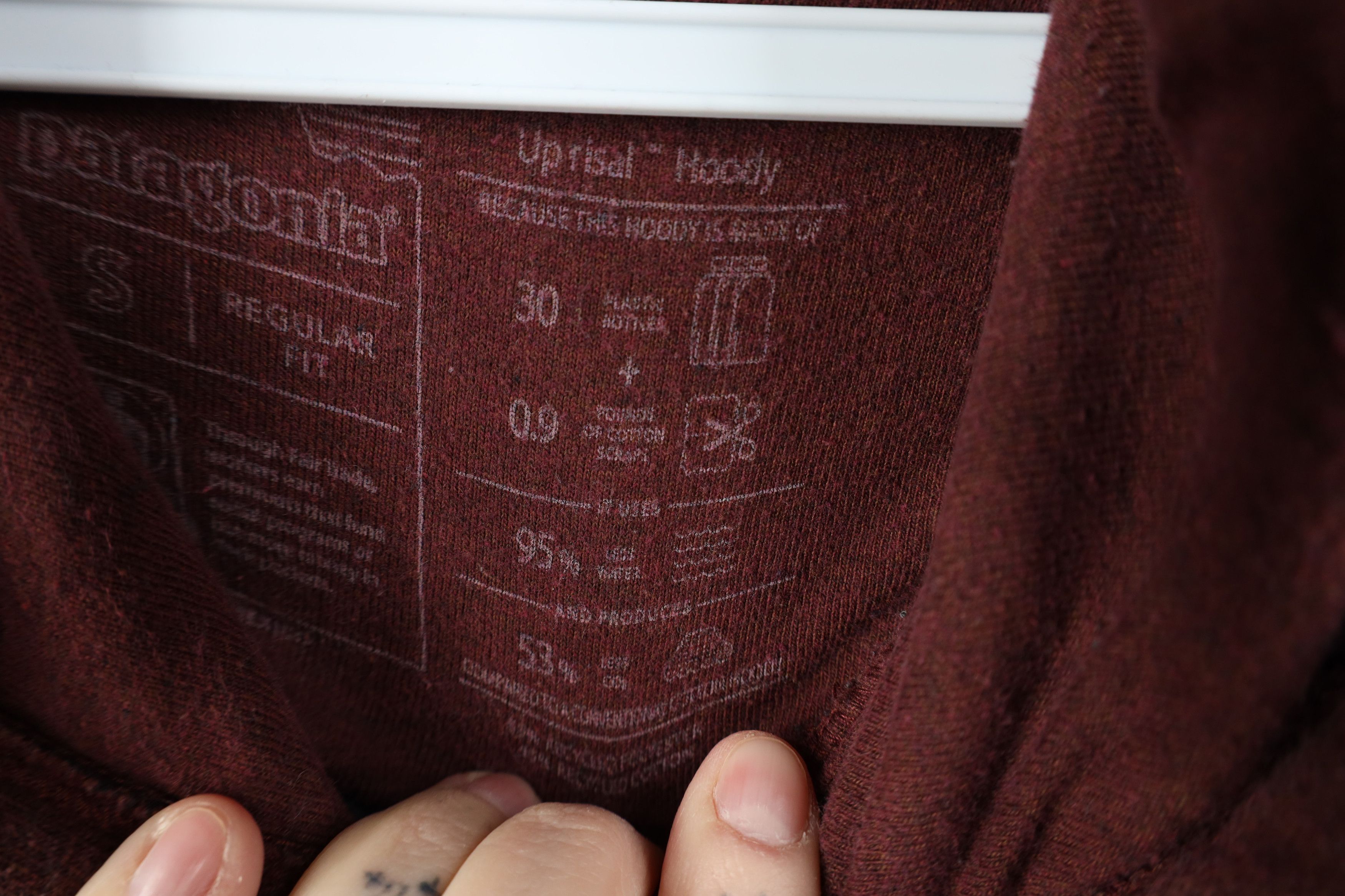 Patagonia Y2K Patagonia Spell Heavyweight Hoodie Sweatshirt Burgundy Size US S / EU 44-46 / 1 - 10 Thumbnail