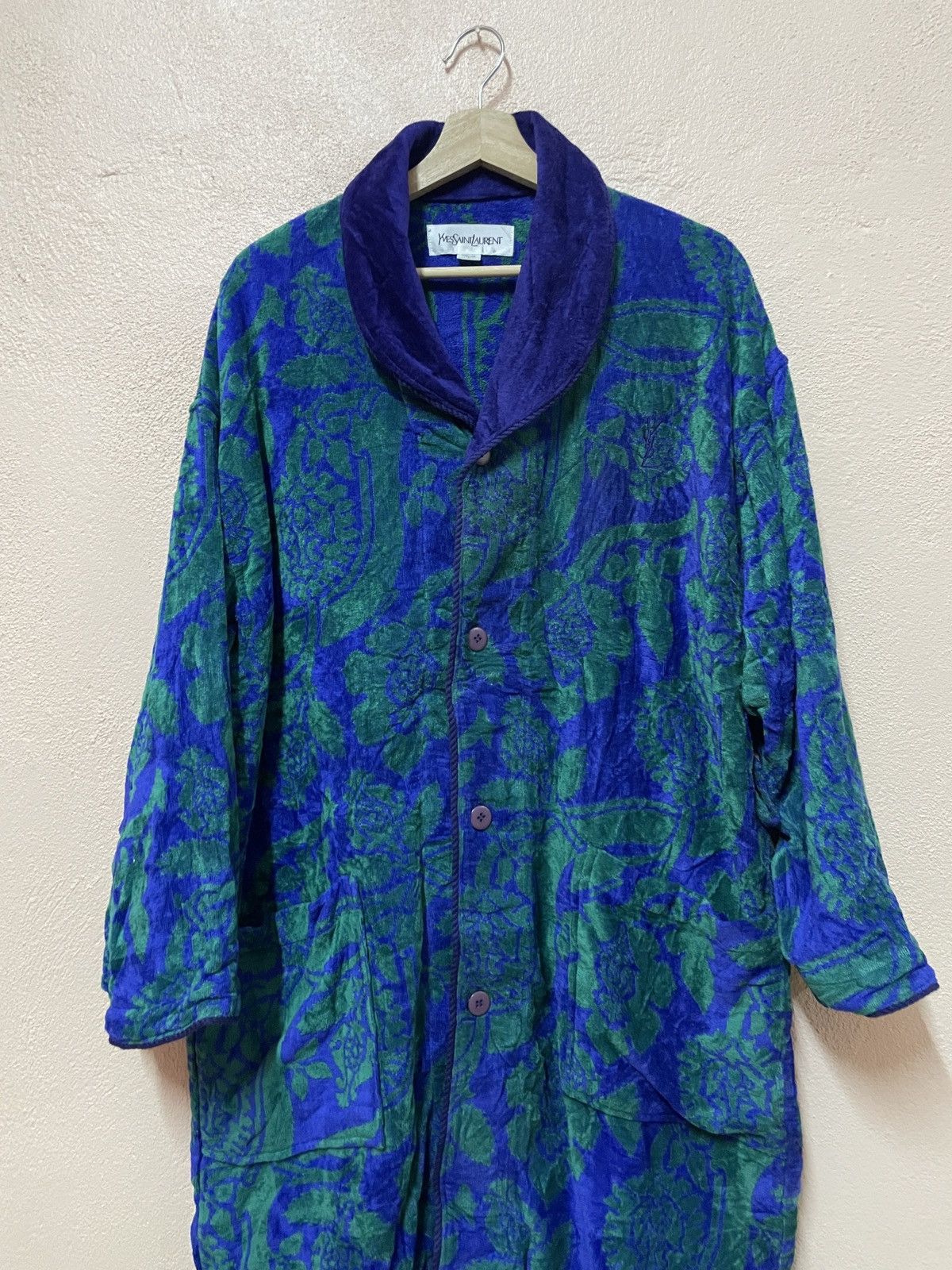Designer × Yves Saint Laurent Yves Saint Laurent YSL Bathrobe Multicolor Floral Native Size US L / EU 52-54 / 3 - 4 Thumbnail