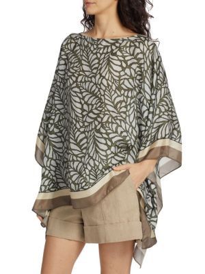 Brunello Cucinelli o1y0825 Silk Top in Multicolor Size M / US 6-8 / IT 42-44 - 2 Thumbnail
