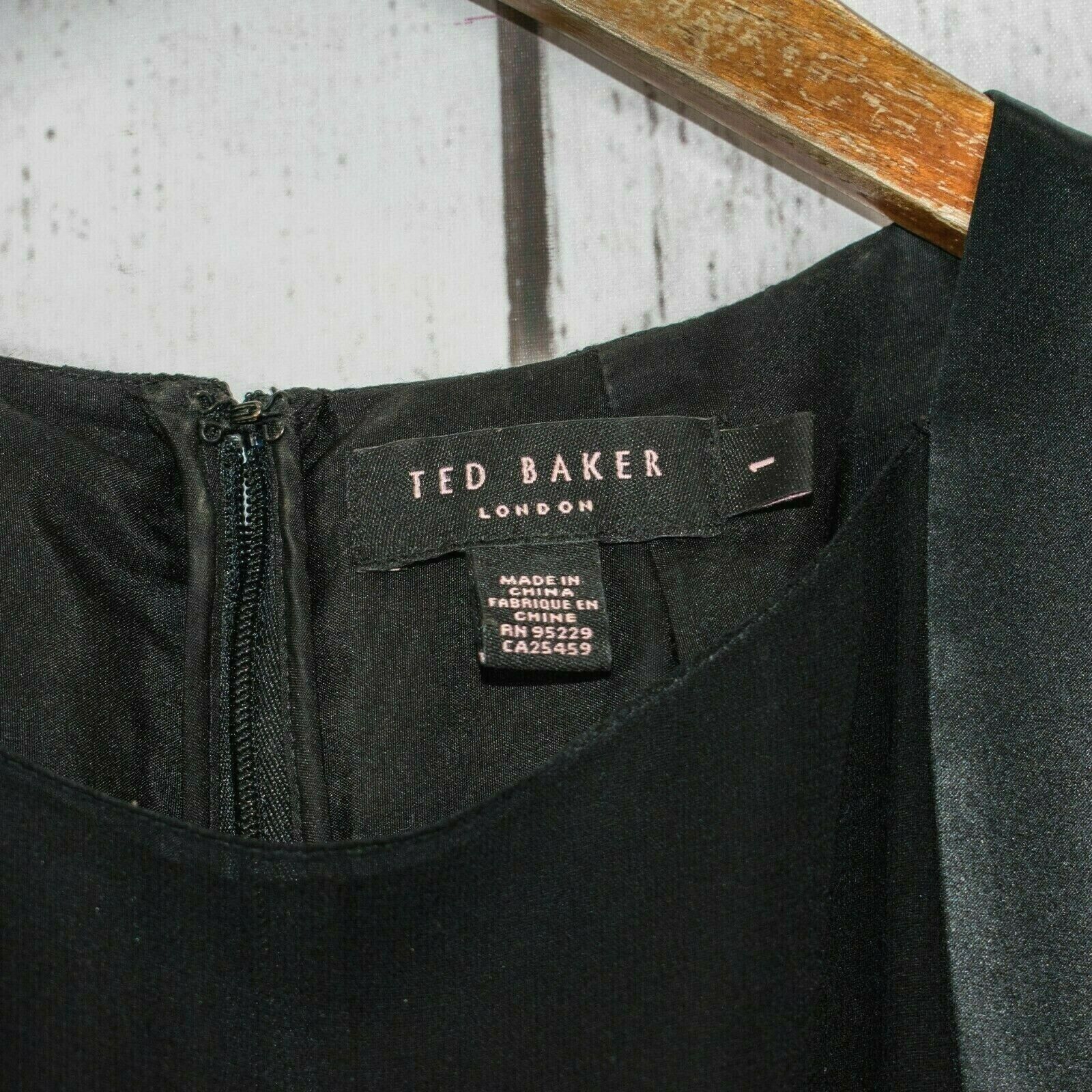 Ted Baker TED BAKER London Silk Sheath Dress Embellished Sash Belt Size S / US 4 / IT 40 - 2 Thumbnail