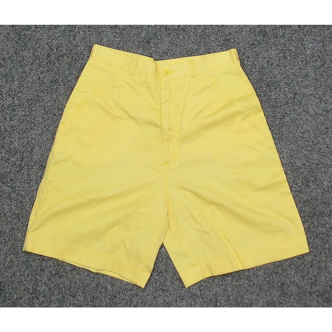 Oscar De La Renta Oscar De La Renta 70s High Rise Yellow Spellout Shorts (26") Size 26" / US 2 / IT 38 - 3 Thumbnail