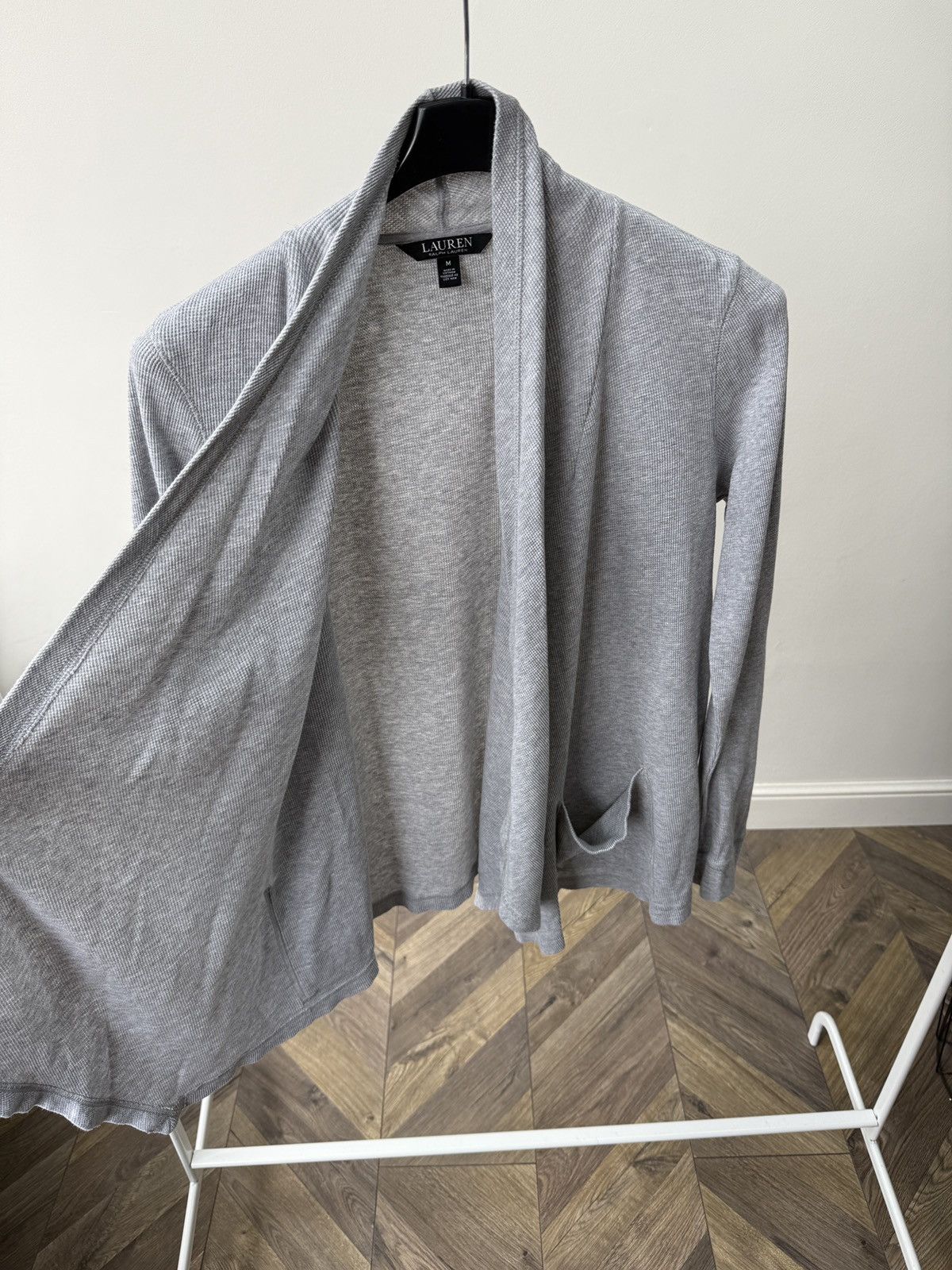 Polo Ralph Lauren Vintage Lauren Ralph Lauren Waffle Knit Cardigan Open Front Size M / US 6-8 / IT 42-44 - 4 Thumbnail