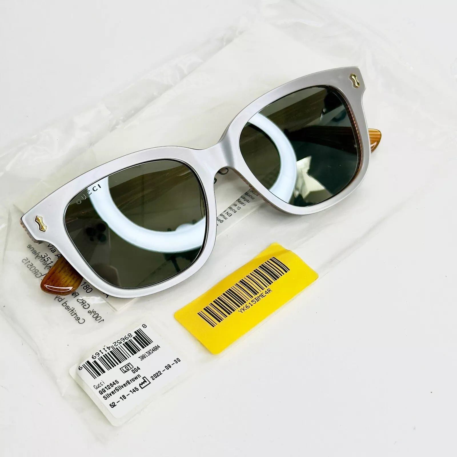 Gucci GUCCI Lilac Pearl Brown Silver 1264 Gg1264S Sunglasses 004 Size ONE SIZE - 6 Thumbnail