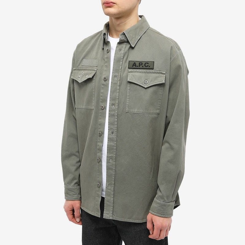 A.P.C. A.P.C. Khaki Mainline Shirt - Military Fatigue Inspired Size US M / EU 48-50 / 2 - 1 Thumbnail