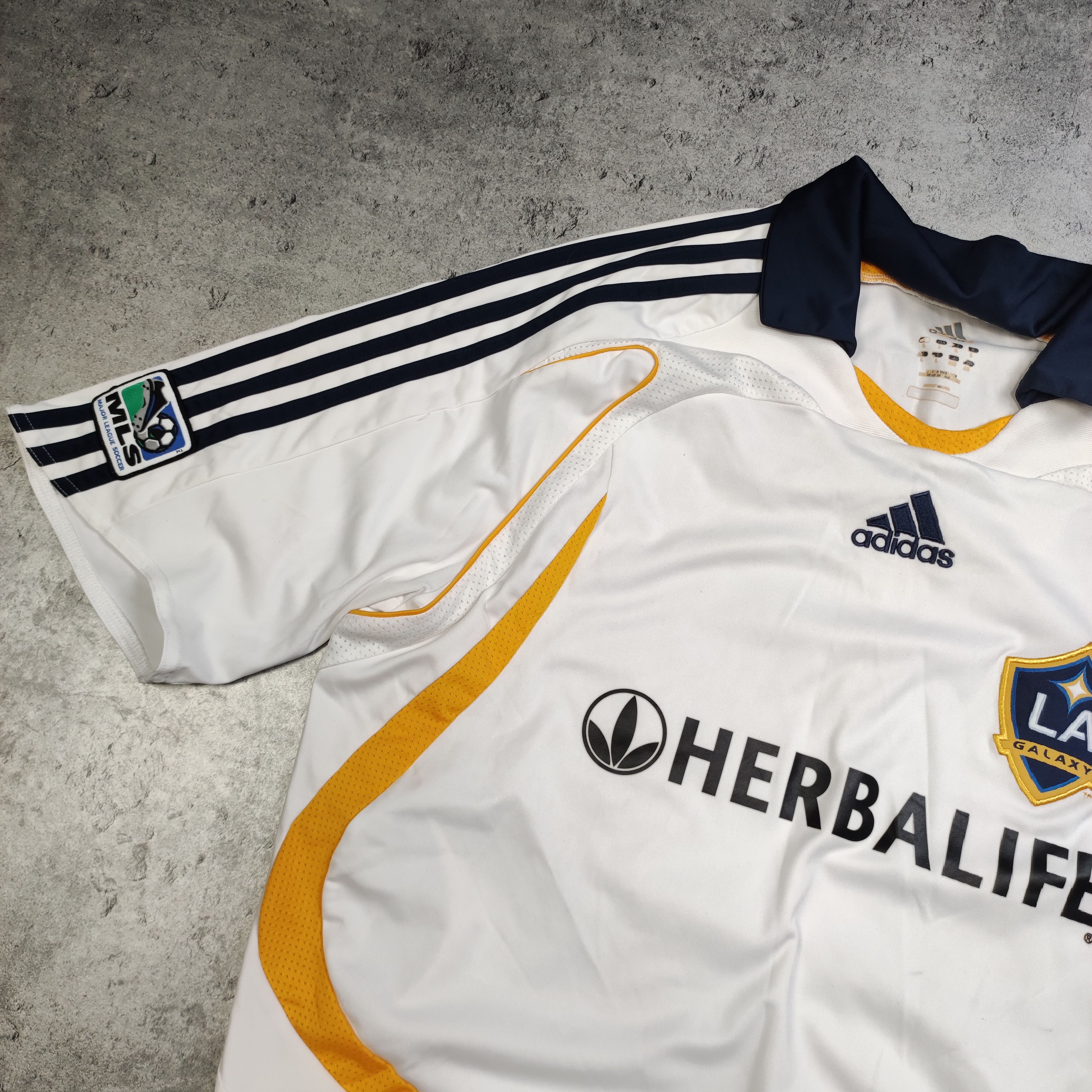 Vintage RARE Vintage Adiads x LA Galaxy #23 Beckham Home Jersey Size US XL / EU 56 / 4 - 5 Thumbnail