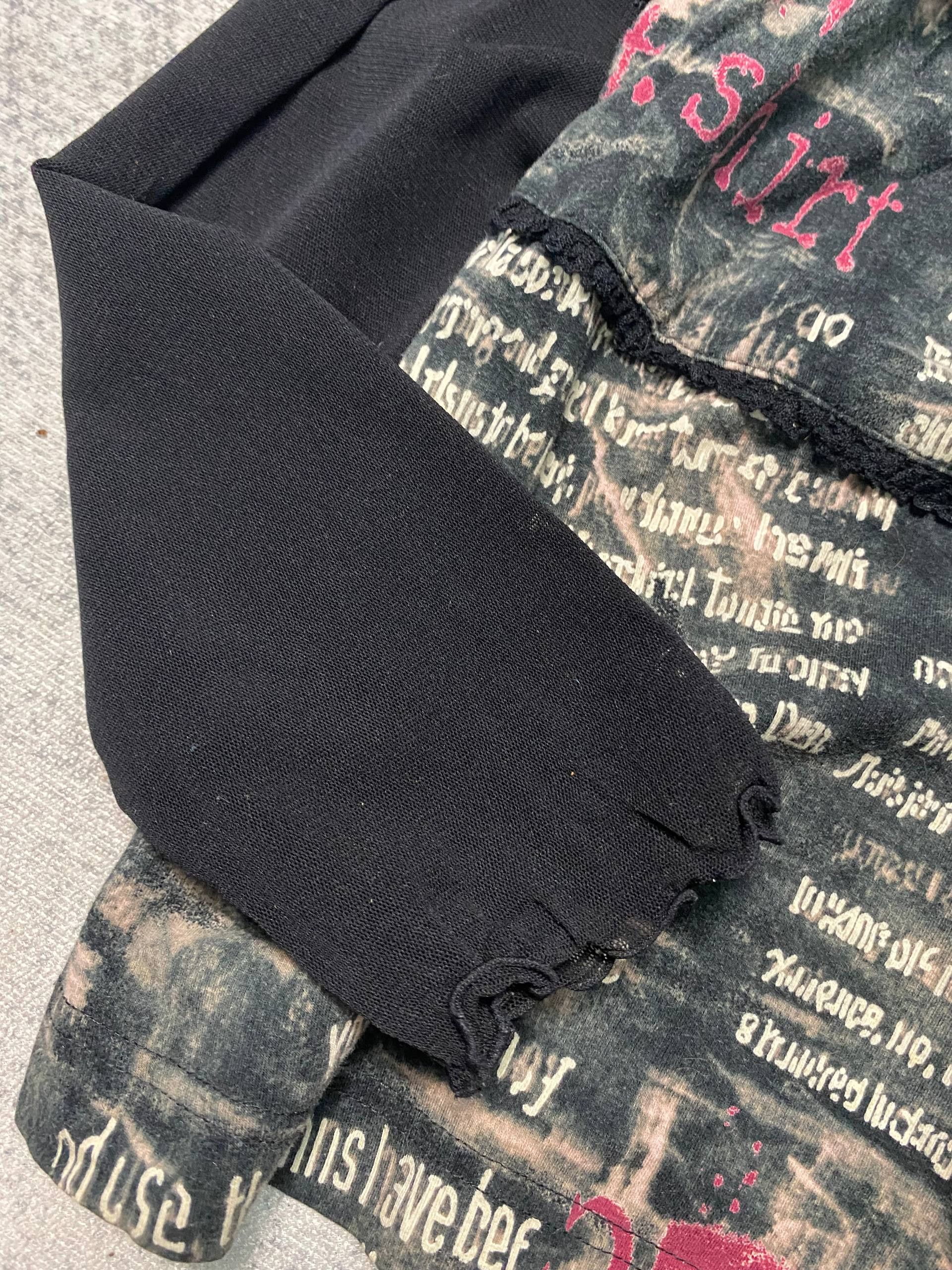 Seditionaries Cyber Grunge Typography Distressed Long Sleeve Dark Y2K Tee Size L / US 10 / IT 46 - 7 Thumbnail