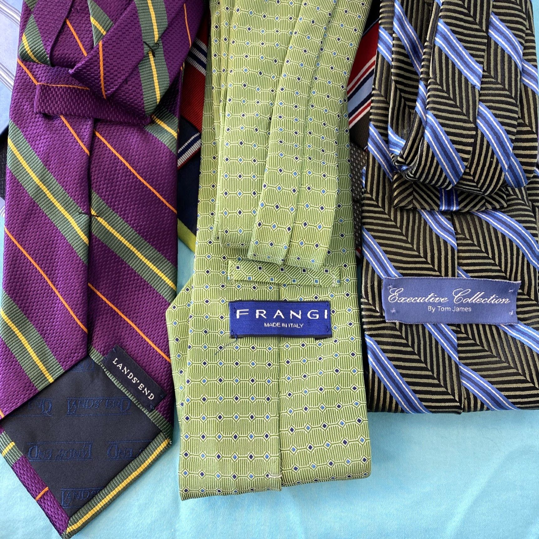 Club Room Mix Brands Lot of 8 Mens Ties - Club Room / Jos A Bank - Silk - Striped Pattern - Multicolor - Classic Width - 100% Silk - Men Size ONE SIZE - 7 Thumbnail