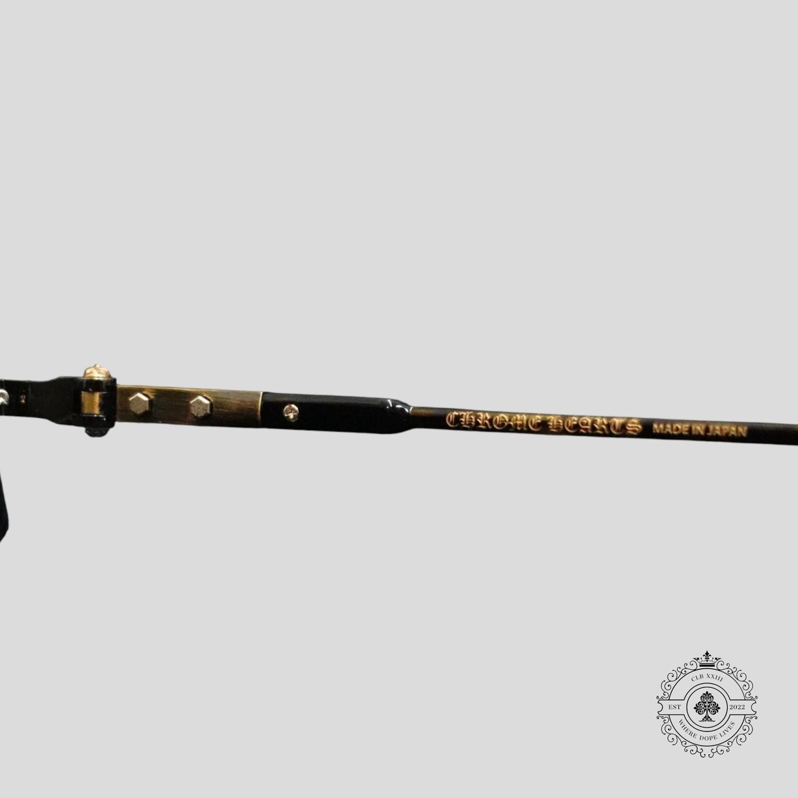 Chrome Hearts Chrome Hearts Tatters Glasses in Tortoise Shell/Gold Size ONE SIZE - 8 Thumbnail