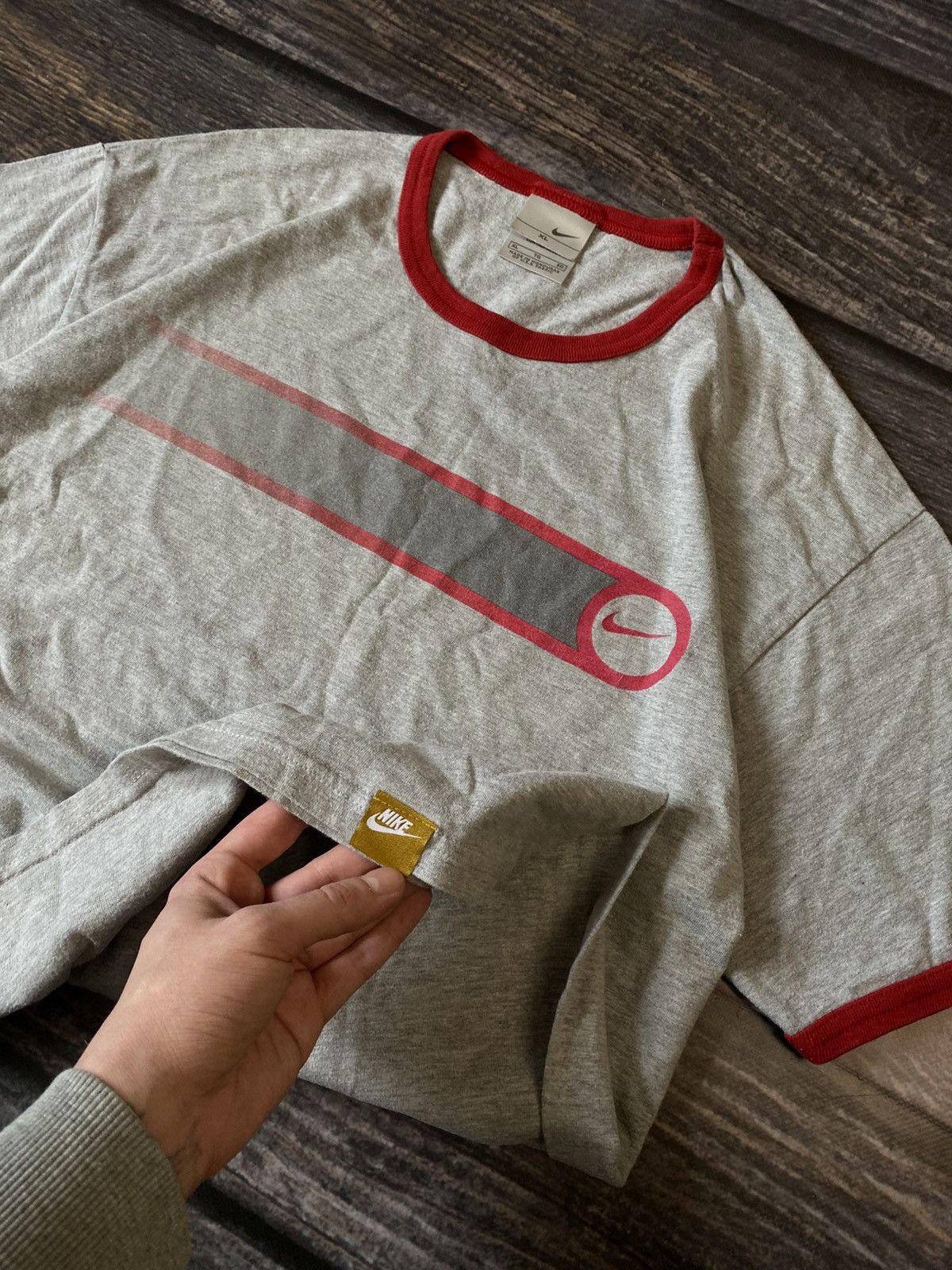 Vintage Nike vintage 90s t-shirt exclusive logo swoosh Size US XL / EU 56 / 4 - 3 Thumbnail