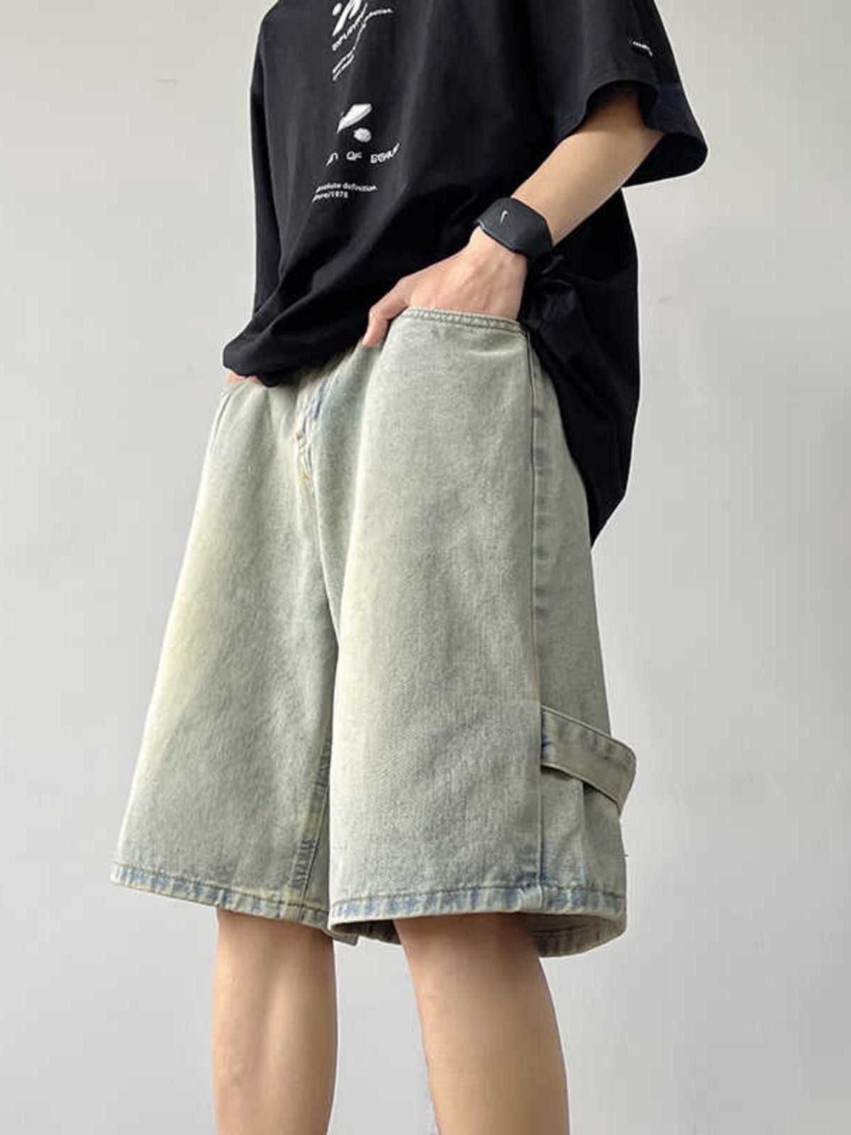 Japanese Brand × Jean Retro zippered casual denim shorts Size US 32 / EU 48 - 3 Thumbnail