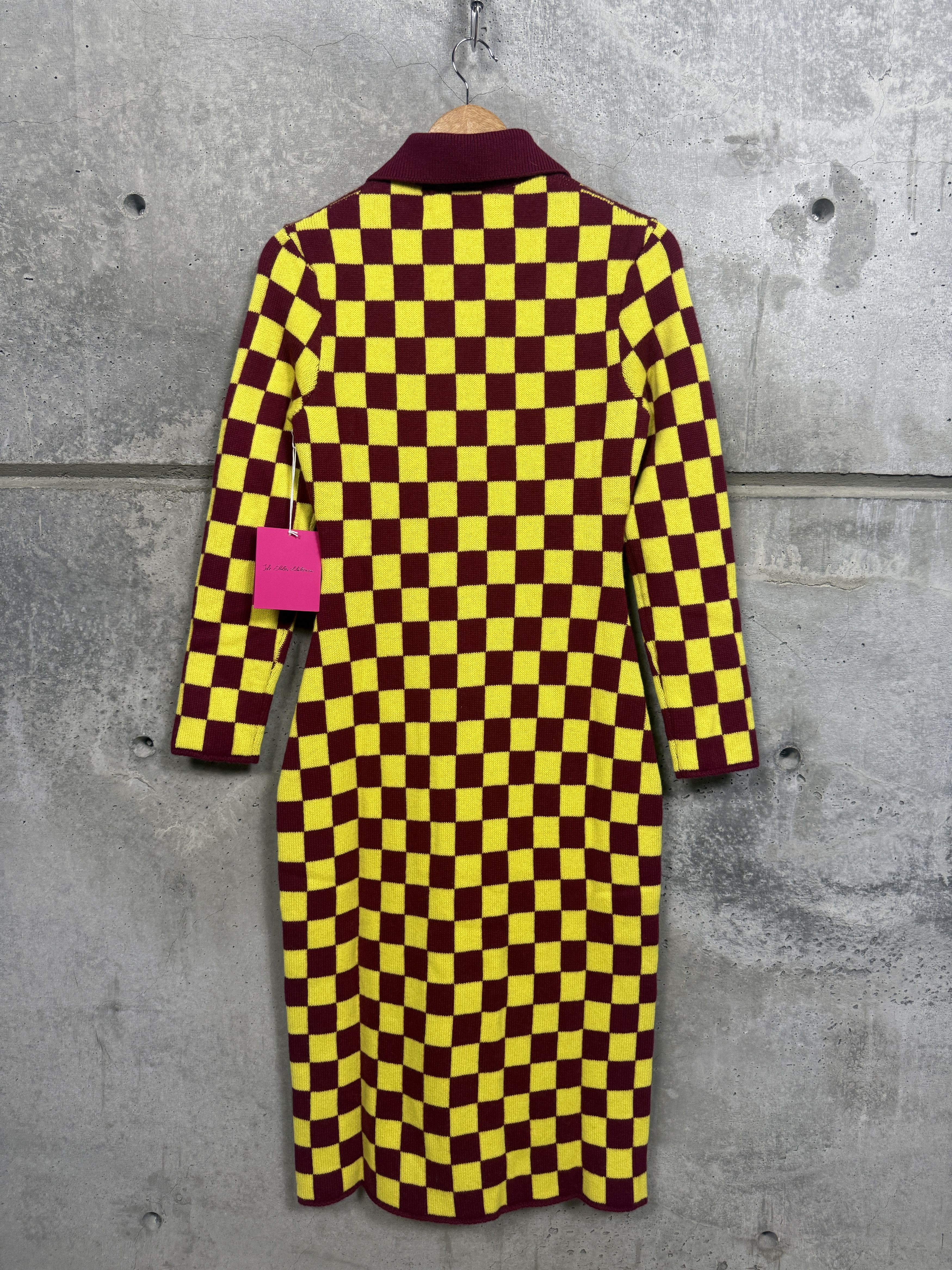 The Elder Statesman $1730 The Elder Statesman Checkered Button Dress Size XS / US 0-2 / IT 36-38 - 7 Thumbnail