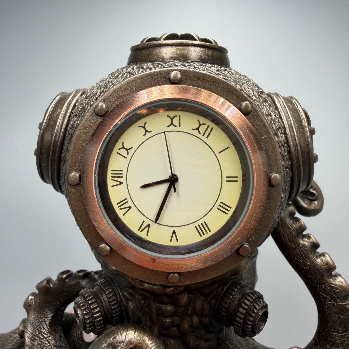 Other Octopus Desk Clock Bronze Steampunk Nautical Quartz Statue Size ONE SIZE - 7 Thumbnail