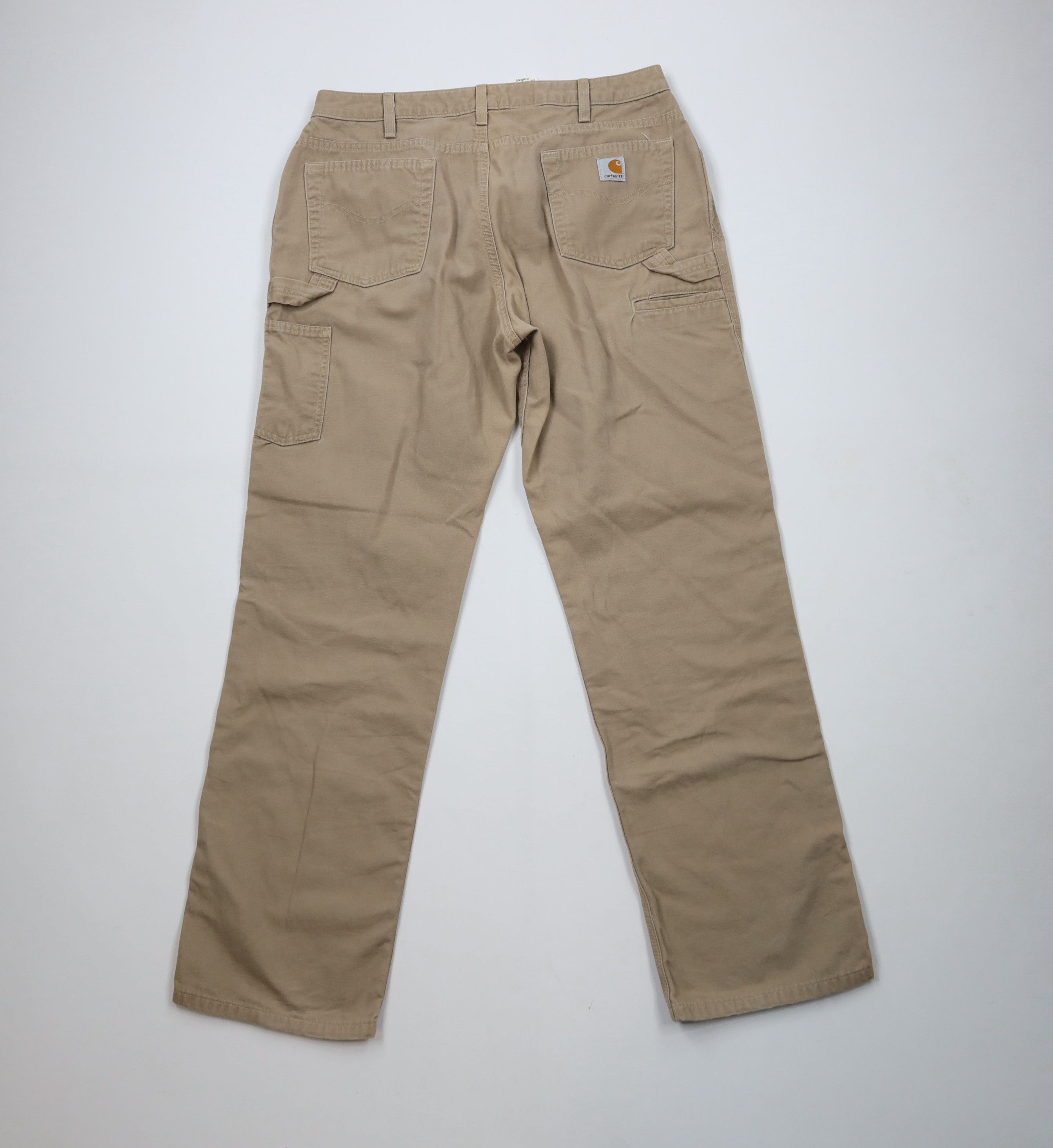 Carhartt × Vintage Vintage Carhartt Spell Wide Leg Canvas Dungaree Pants Khaki Size 36" / US 14 / IT 50 - 11 Thumbnail