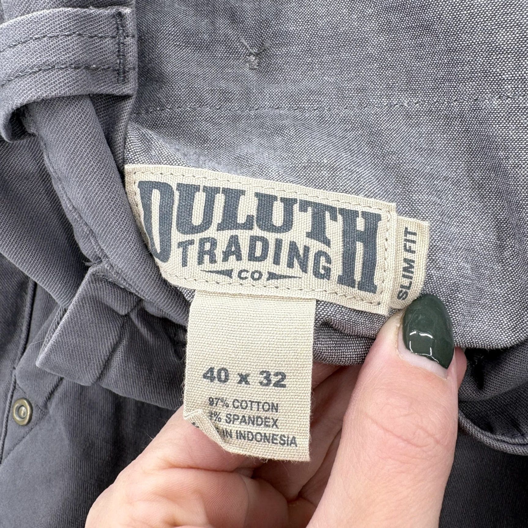 Duluth Trading Company Duluth Trading Co DuluthFlex Ballroom Slim Fit Khaki Pants Mens 40x32 Gray Stretch Workwear Cargo Size US 40 / EU 56 - 5 Thumbnail