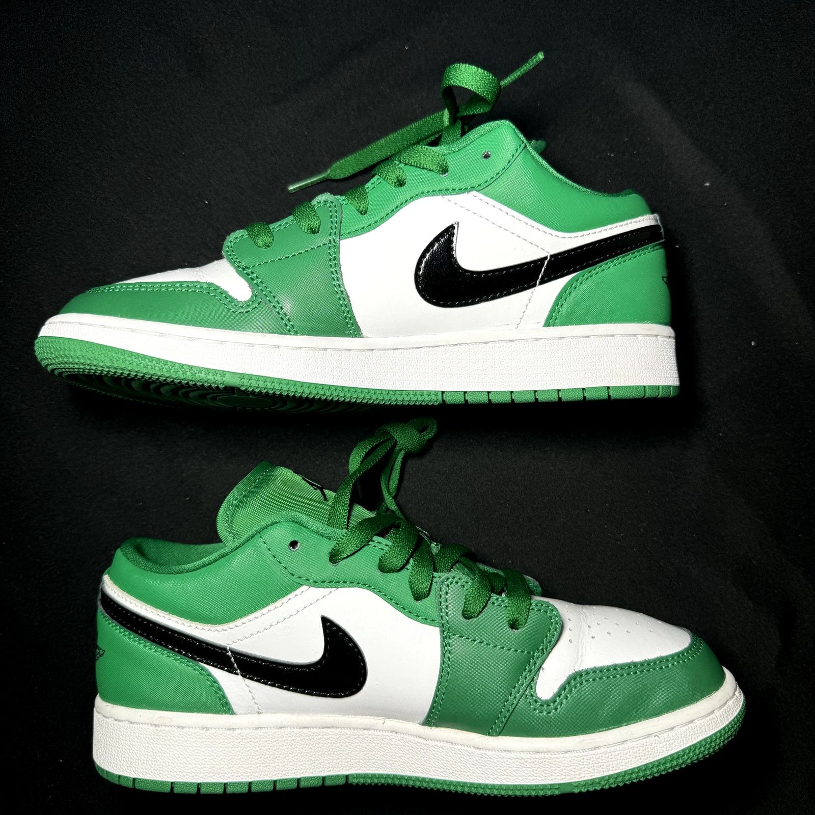 Jordan Brand × Nike Size 6.5 - Nike Air Jordan 1 Low GS Pine Green Men's Shoes Size US 6.5 / EU 39-40 - 2 Thumbnail