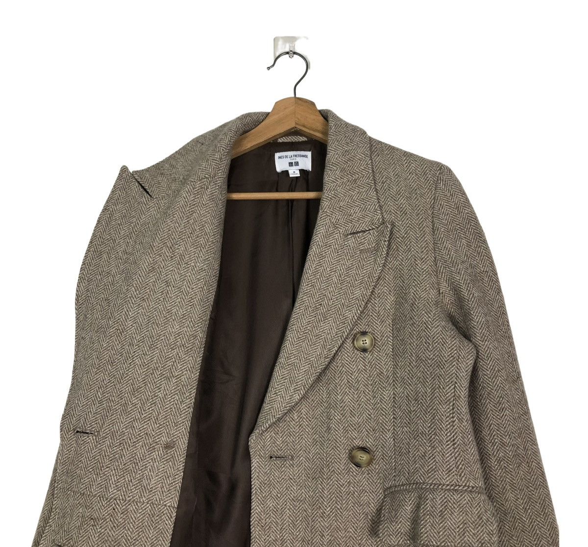 Japanese Brand 🔥RICH BROWN WOOL HERRINGBONE LONG JACKET ISSEY MIYAKE Size M / US 6-8 / IT 42-44 - 13 Thumbnail
