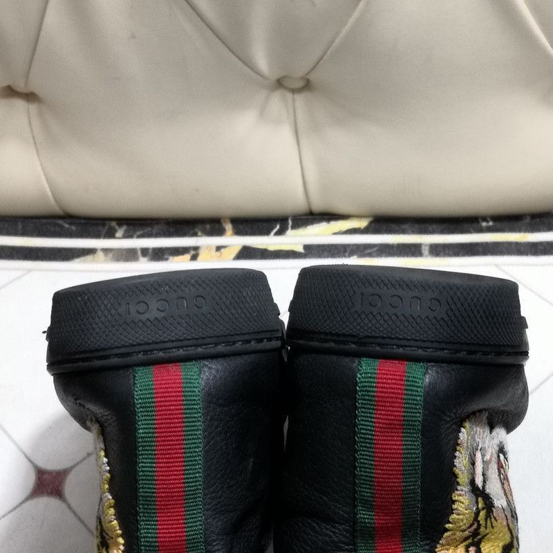 Gucci Gucci Black Tiger Head High-Top Sneakers - Size US 12 / EU 45 - 3 Thumbnail