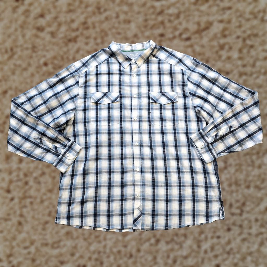 Mountain Hardwear Mountain Hardwear Shirt Mens XL Blue Plaid Button Long Sleeve Hiking Outdoors Size US XL / EU 56 / 4 - 1 Thumbnail
