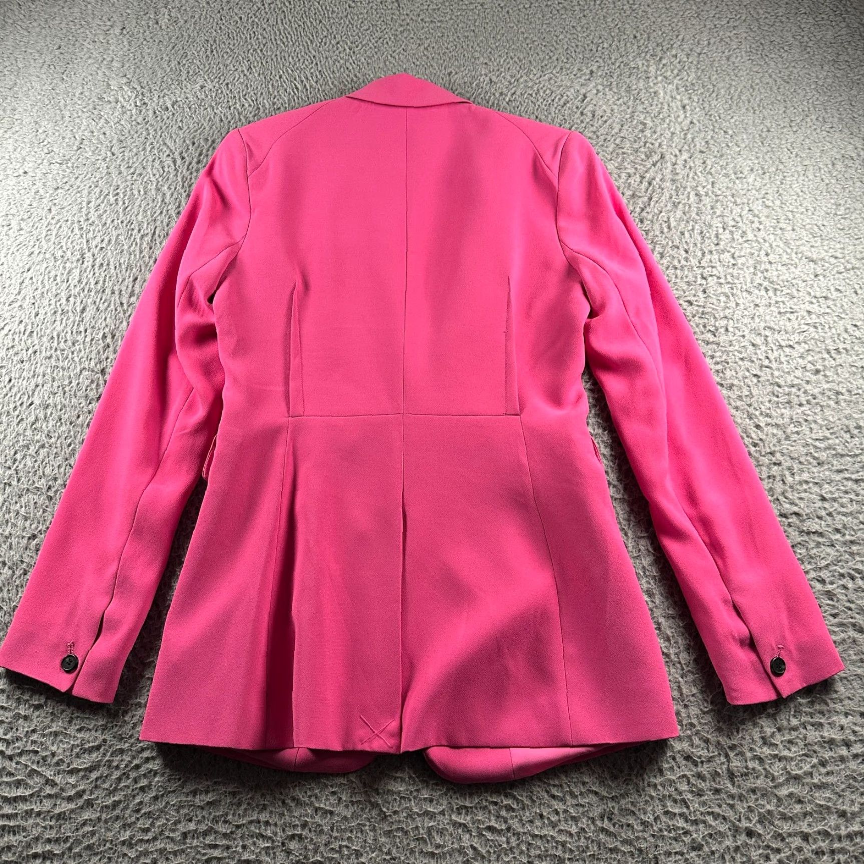 Vintage 1.STATE Blazer Womens 0 Regular Single Button Pink Notched Lapel Tailored Solid Modern Business Jacket Size XS / US 0-2 / IT 36-38 - 5 Thumbnail