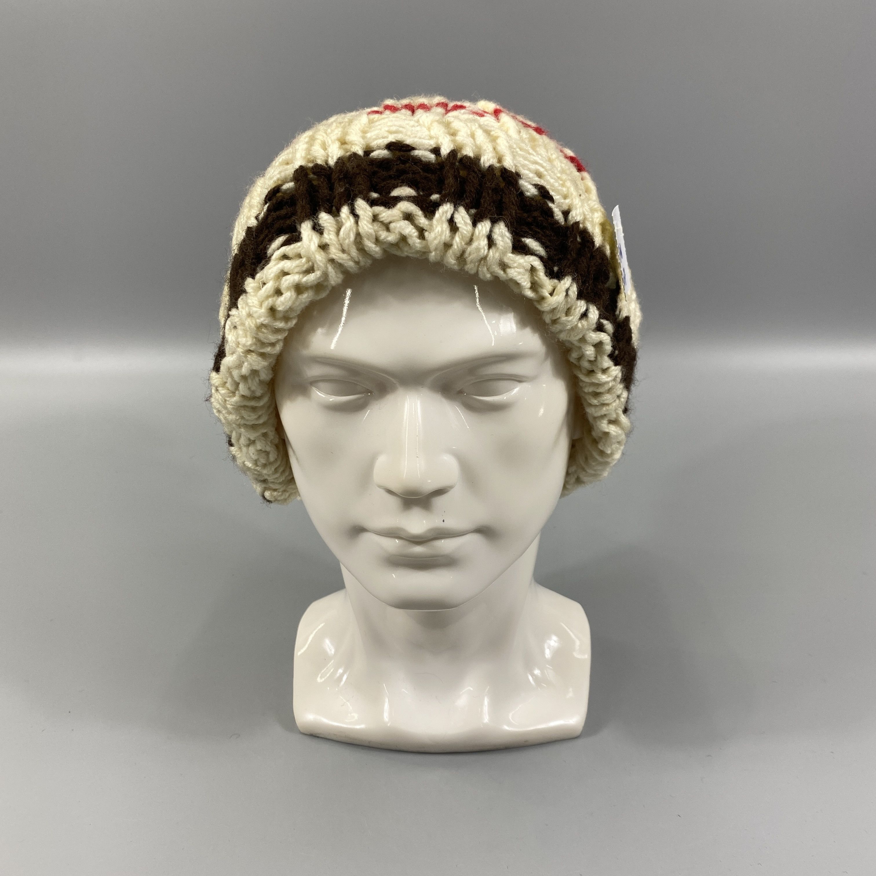 Japanese Brand Knit Stripe Snow Cap Beanie Hat -BN1167 Size ONE SIZE - 3 Thumbnail