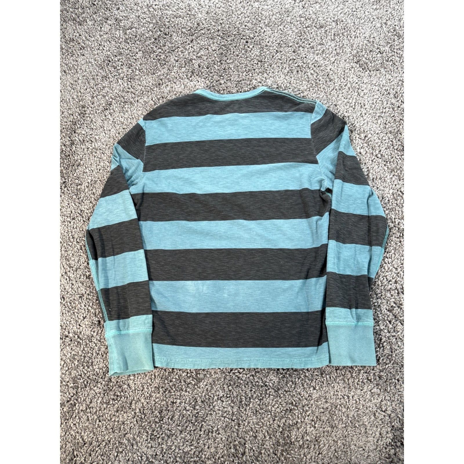 American Eagle Outfitters VINTAGE American Eagle Shirt Mens M Rugby Striped Polo Blue Black Y2K Size US M / EU 48-50 / 2 - 5 Thumbnail