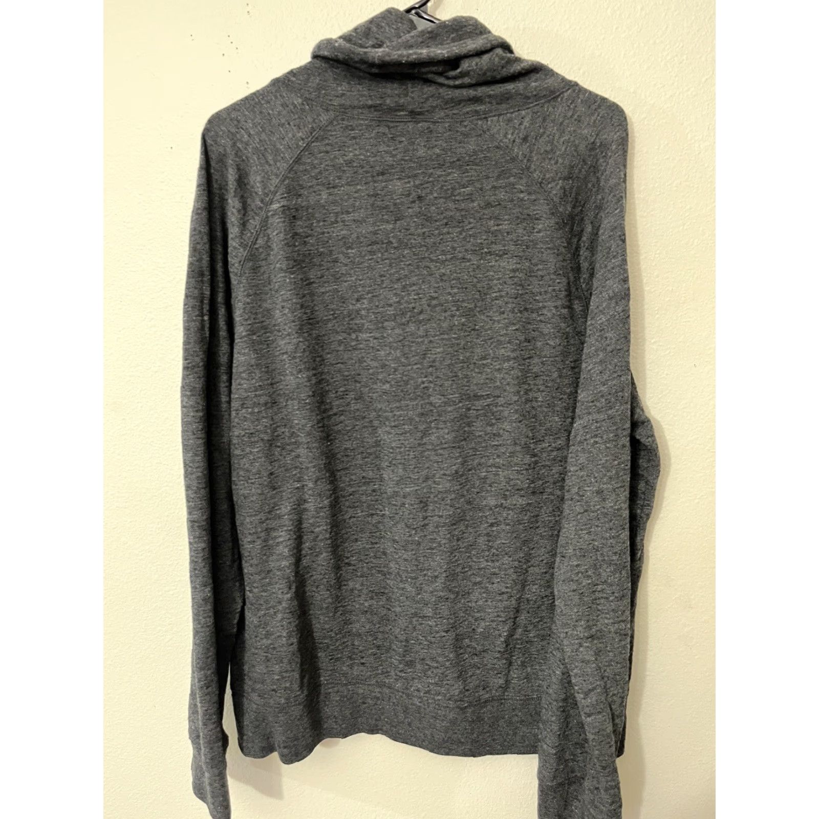 Express VINTAGE Express Charcoal Gray Knit Cowlneck Hoodie Drawstring Long Sleeve Sweater XL レディース Size XL / US 12-14 / IT 48-50 - 2 Thumbnail