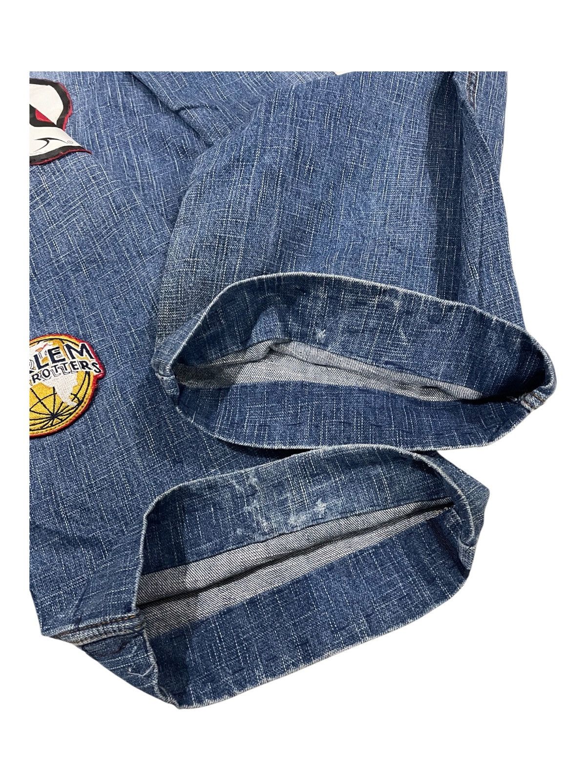 Fubu × Harlem Globetrotters × JNCO Y2K FUBU PLATINUM Harlem Globetrotters Patches Baggy Jeans Size US 34 / EU 50 - 11 Thumbnail