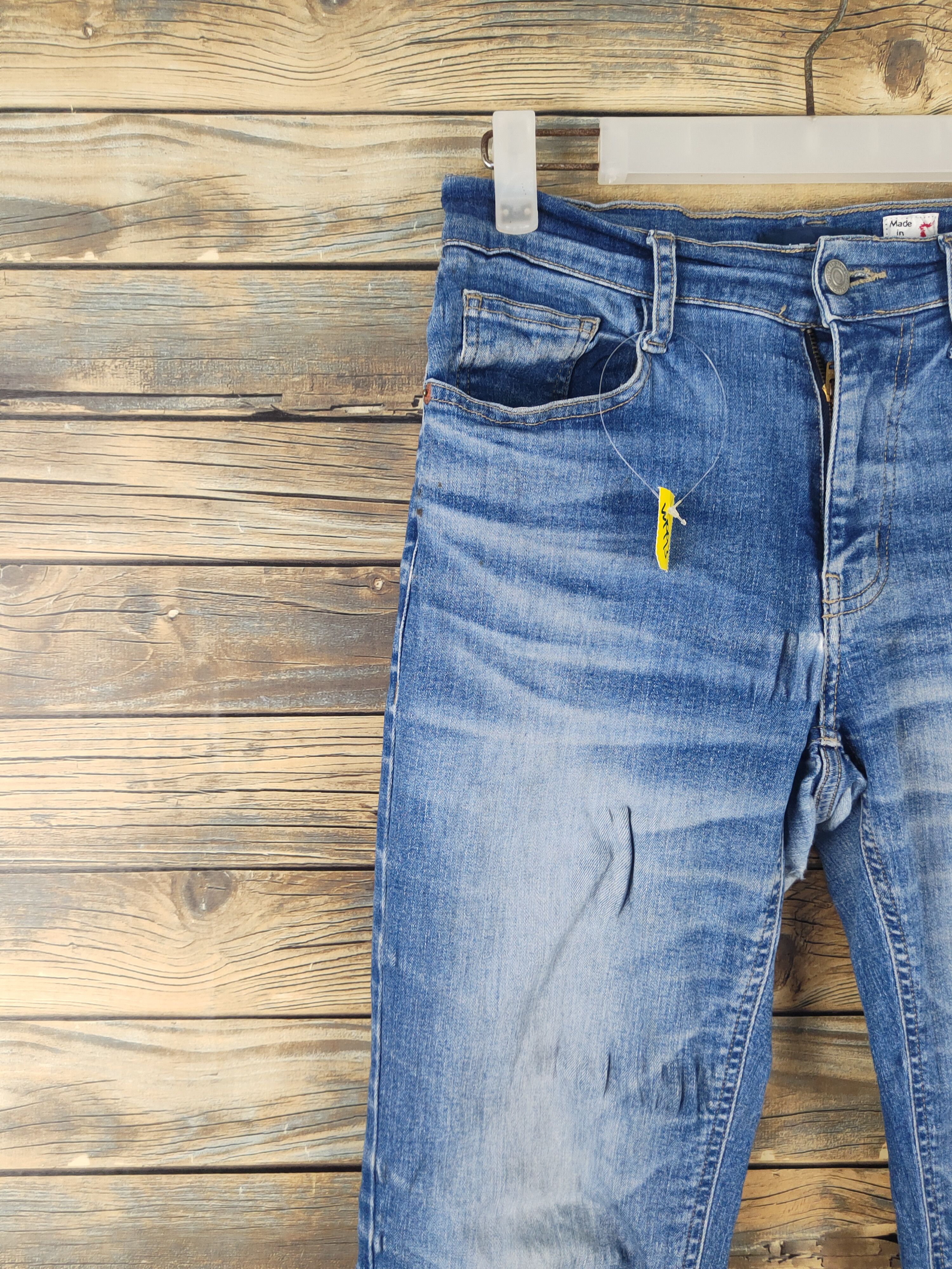 Japanese Brand Japan vintage Blue Distressed Ripped denim Jeans #W1993 Size US 28 / EU 44 - 3 Thumbnail