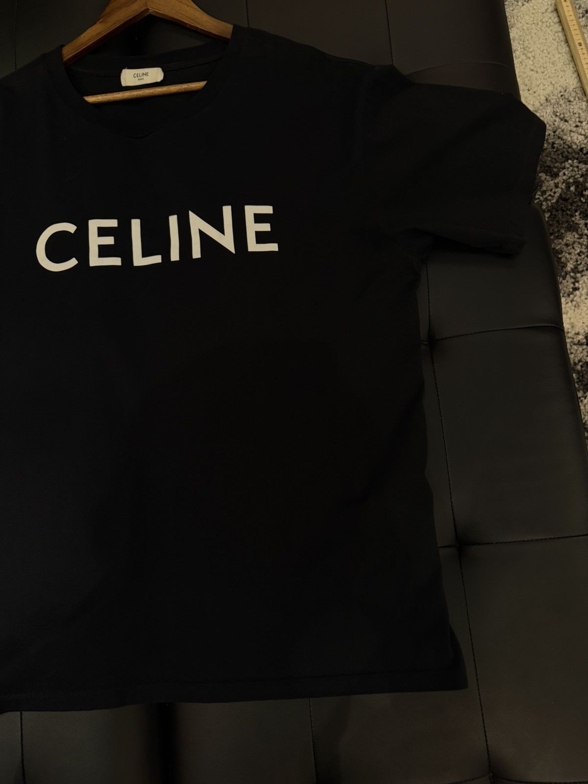 Celine Size XL - Celine Loose Cotton Tee Black Size US XL / EU 56 / 4 - 3 Thumbnail