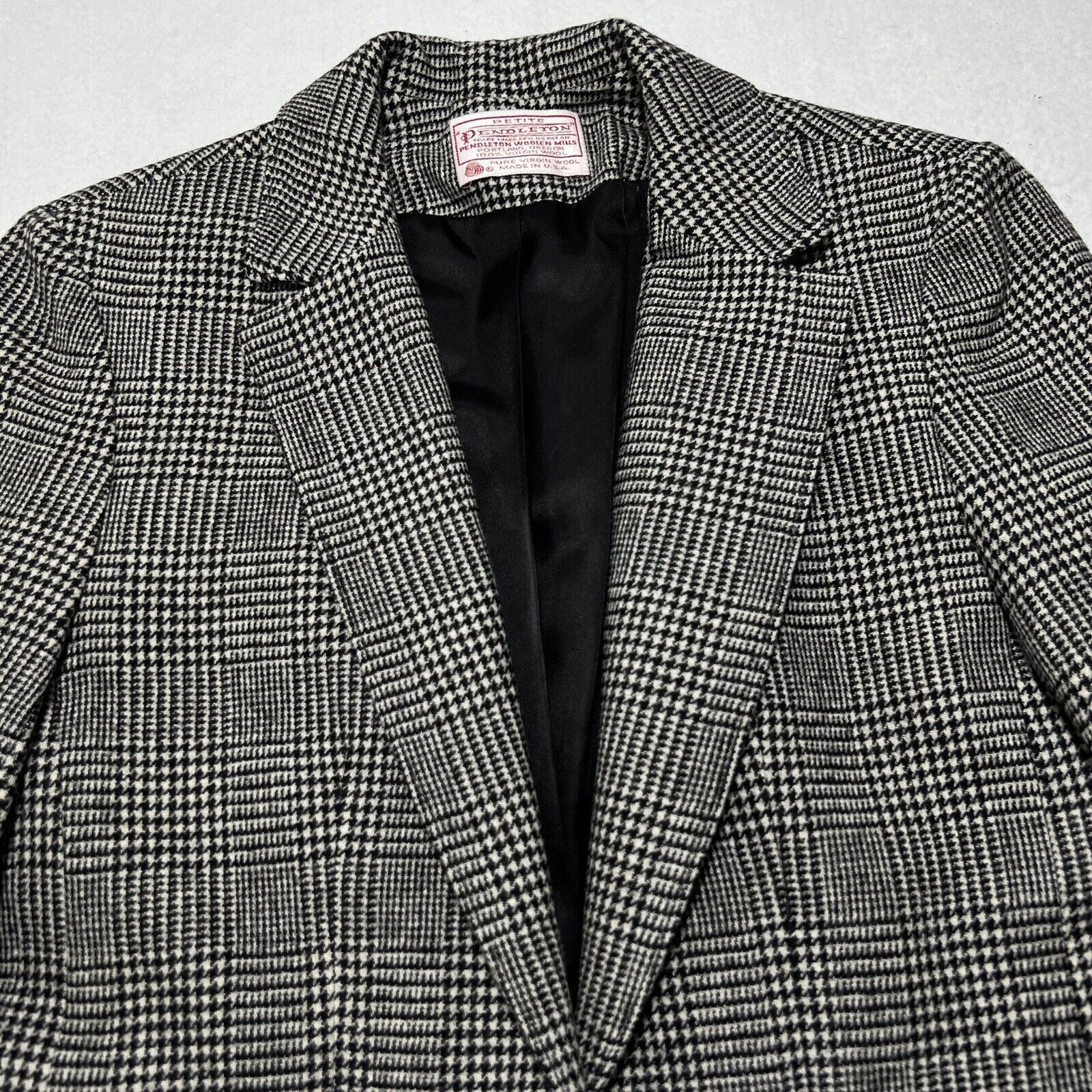 Pendleton Pendleton Woolen Mills Houndstooth Blazer A-Line Skirt Set Size M / US 6-8 / IT 42-44 - 3 Thumbnail