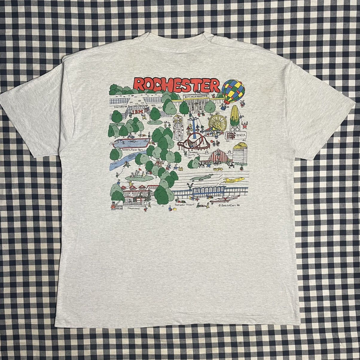 Vintage Tee Rochester Maps Vintage ©1988 by Barb McClain Size US XL / EU 56 / 4 - 3 Thumbnail