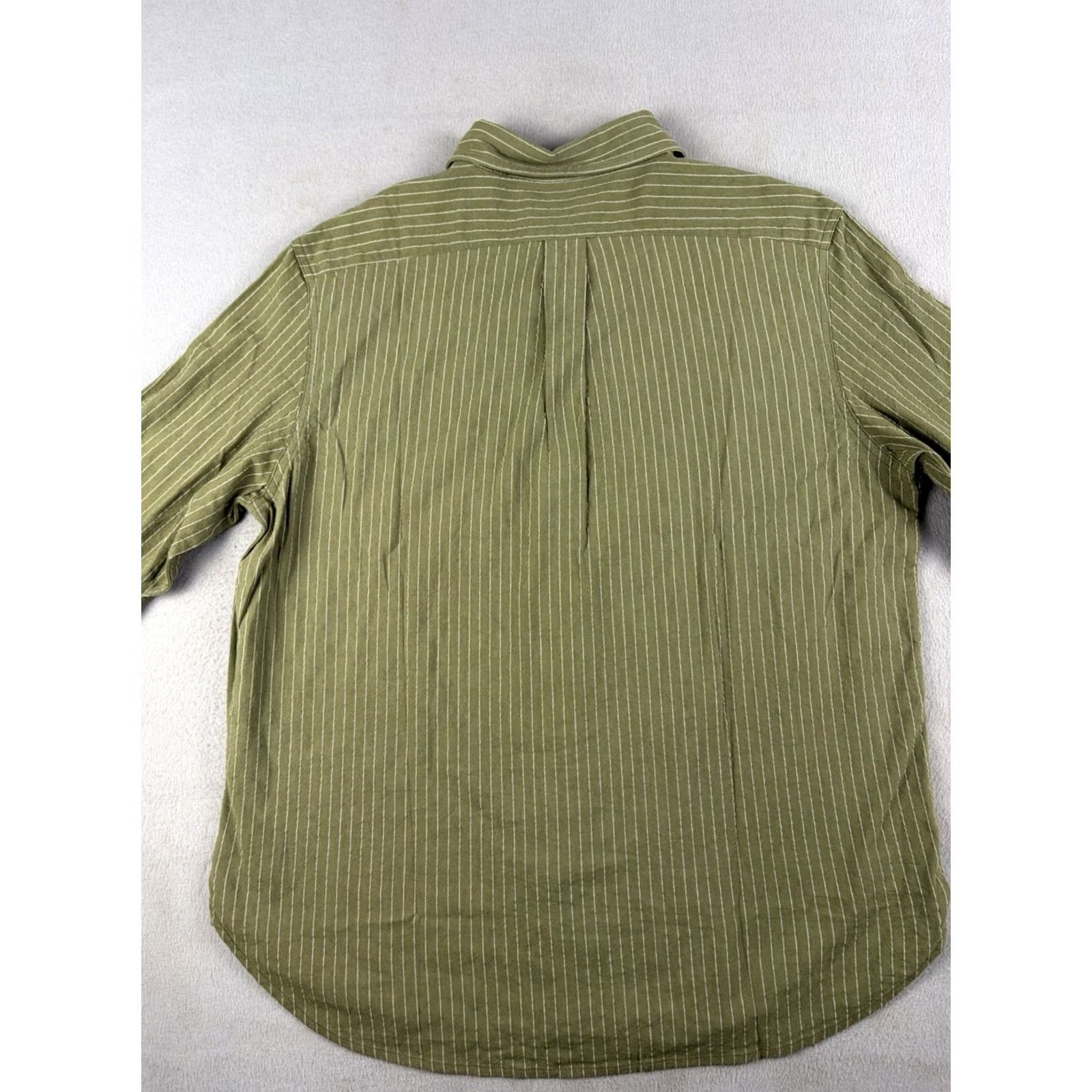Vintage VINTAGE J. Peterman Shirt Men L Green Button-Up Cotton Linen Long Sleeve Button-Front Collared Solid Preppy Classic Mens Size US L / EU 52-54 / 3 - 4 Thumbnail