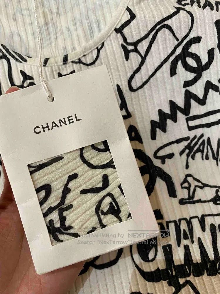 Other Chanel 19a Egyptian black and white printed short-sleeved Size XXS / US 00 / IT 34 - 5 Thumbnail