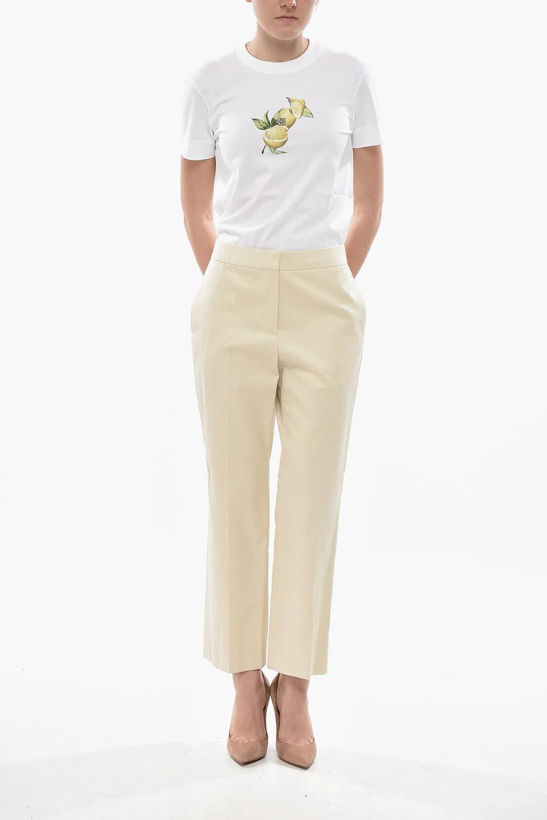 Givenchy og1mm0326 Cotton Chino Pant in Beige Size 30" / US 8 / IT 44 - 4 Thumbnail