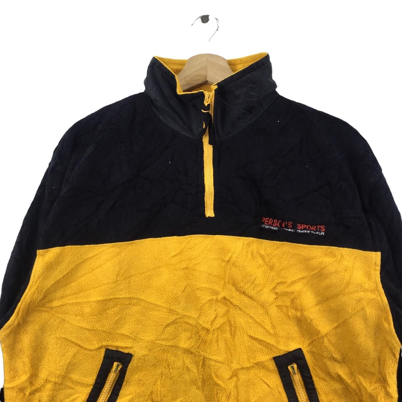 Vintage Vtg 90’ PERSON SPORTS Yellow Fleece Jacket Sweater Size US M / EU 48-50 / 2 - 2 Thumbnail