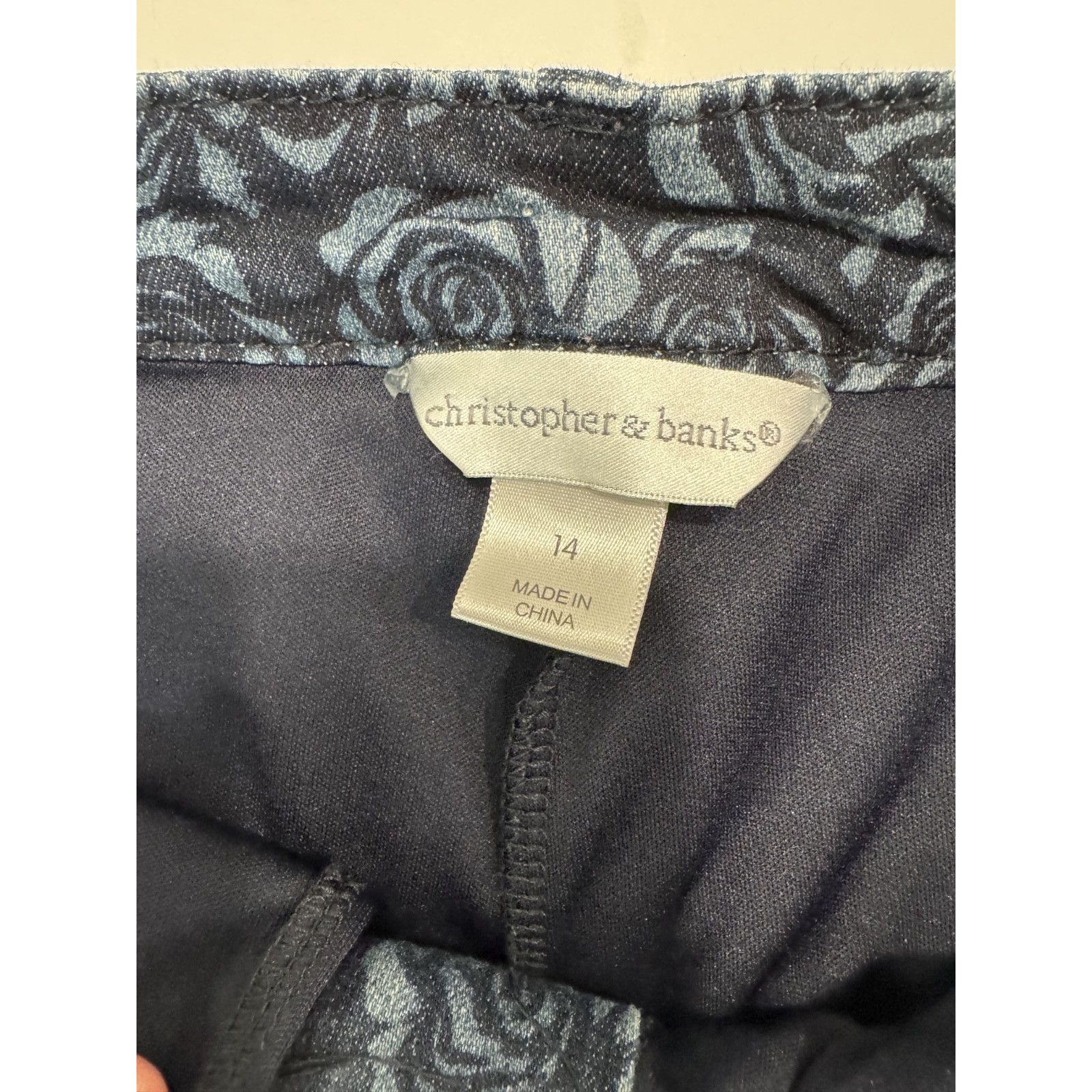 Other Blue Floral Jaquard Denim Mini Skirt 14 Christonper Banks Size 36" / US 14 / IT 50 - 7 Thumbnail