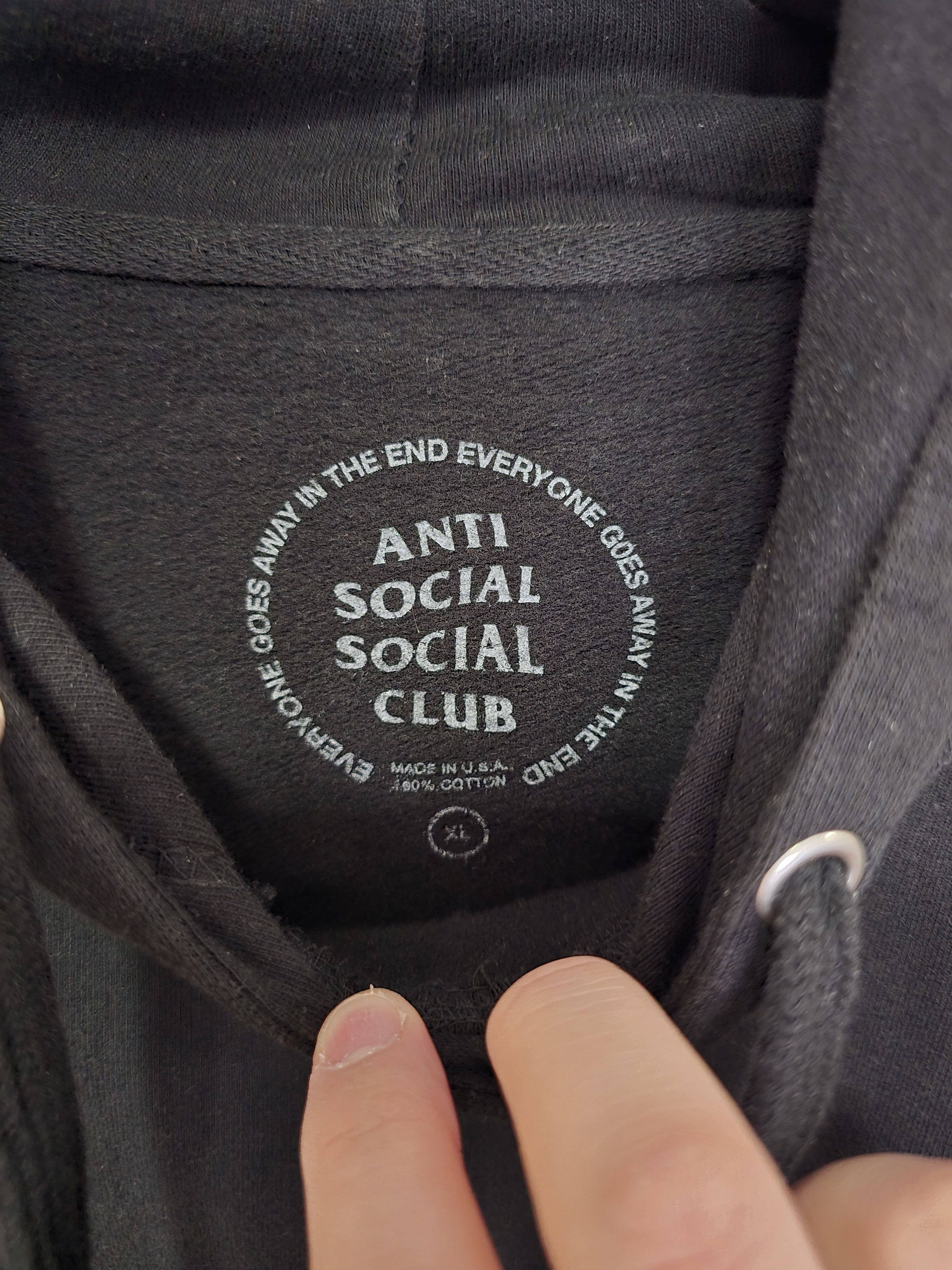 Anti Social Social Club × Fragment Design ASSC Pink Fragment Black Hoodie Size US XL / EU 56 / 4 - 3 Thumbnail