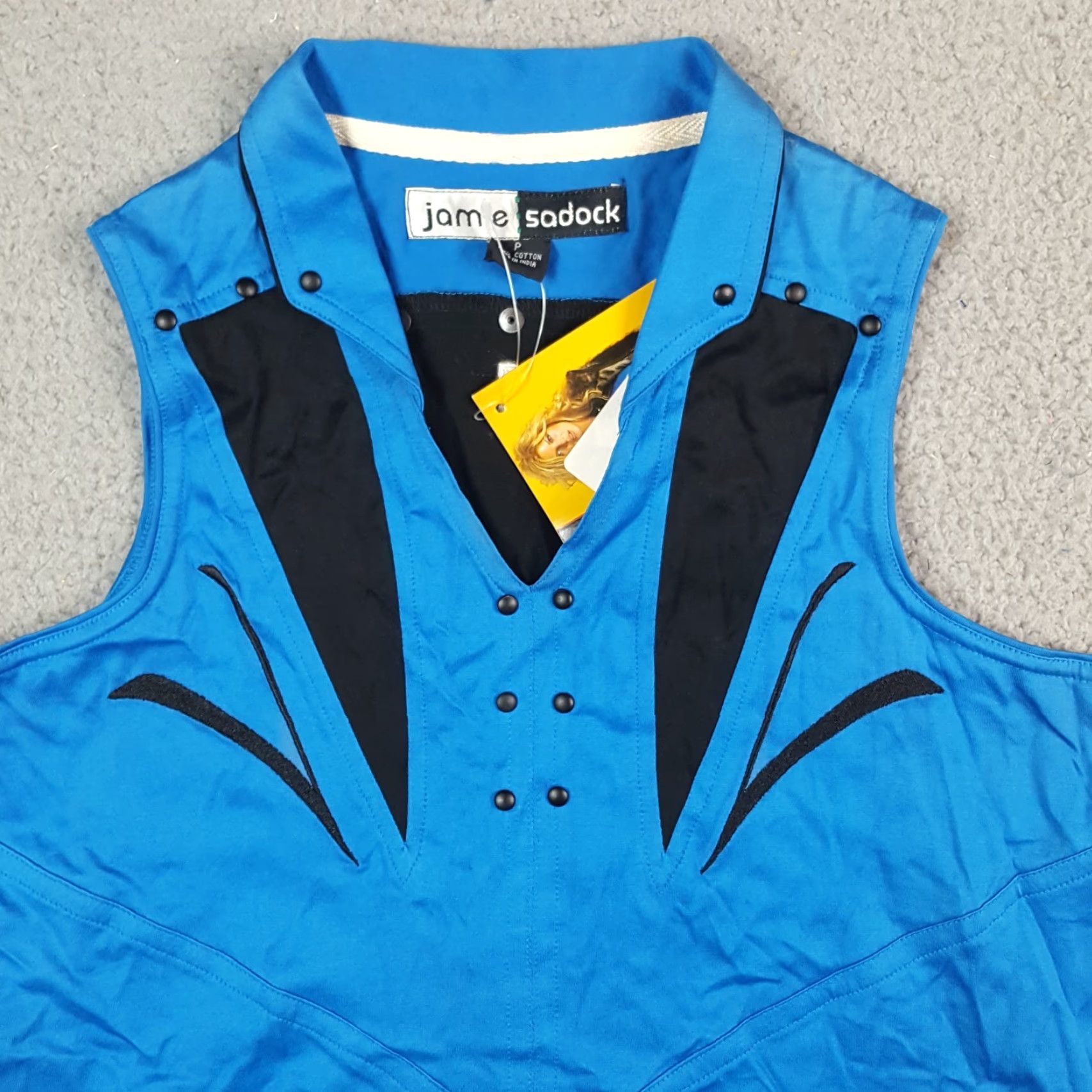 Vintage VINTAGE Golf Tank Top Shirt PS Jamie Sadock Blue 90s Retro Outdoor Sports Women Petite Small P T Shirt Size S / US 4 / IT 40 - 2 Thumbnail